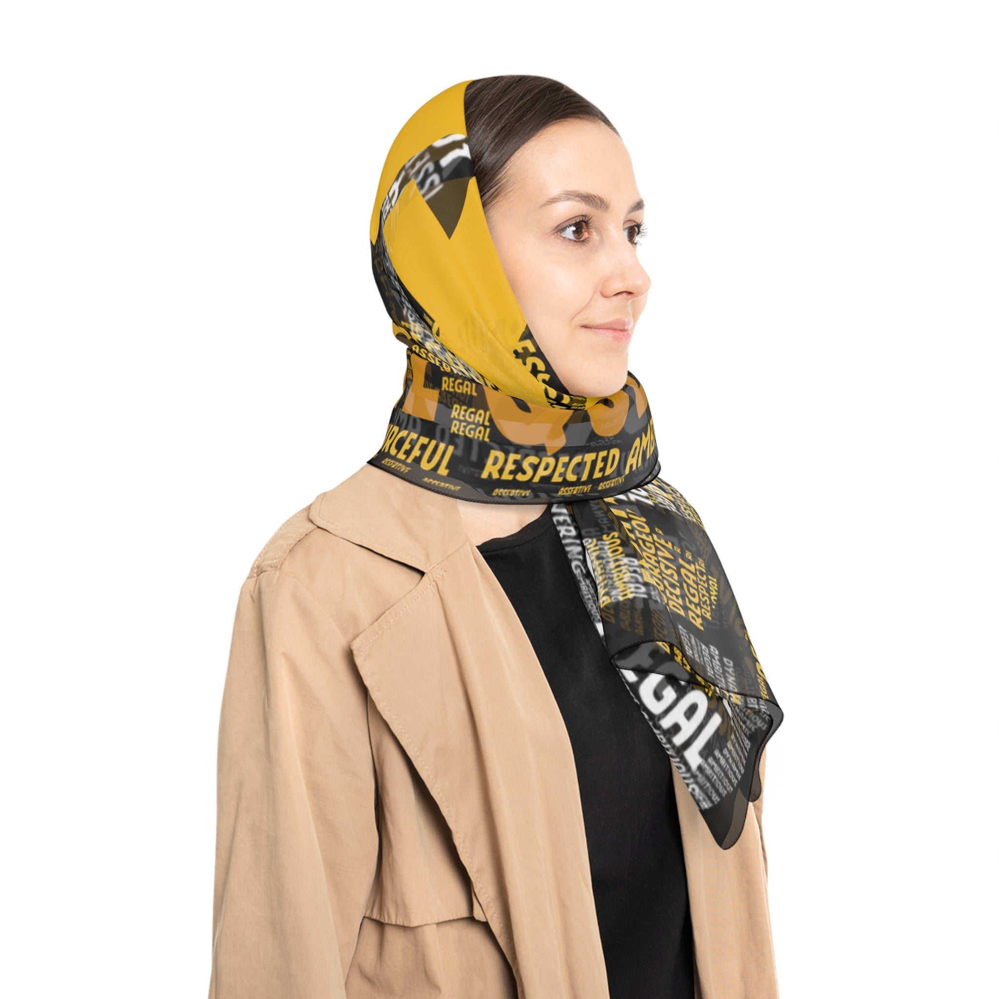I AM Series Empowering Poly Scarf - Inspirational Statement Piece for Confident Women