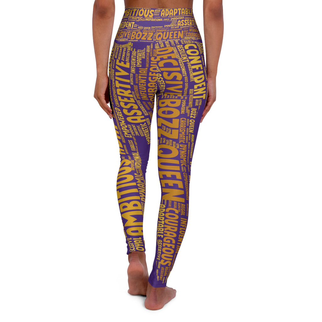 Empowering High Waisted Yoga Leggings - Motivational Activewear