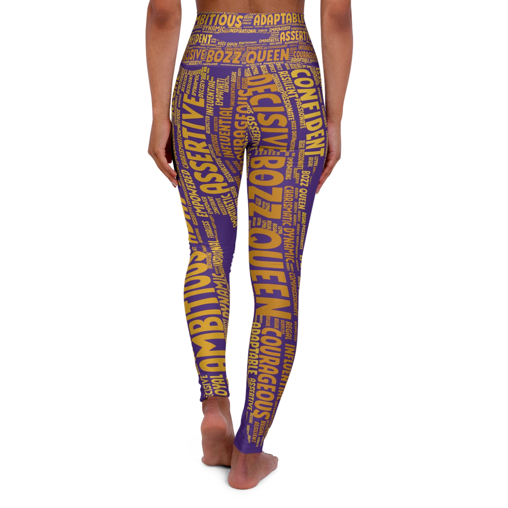Empowering High Waisted Yoga Leggings - Motivational Activewear