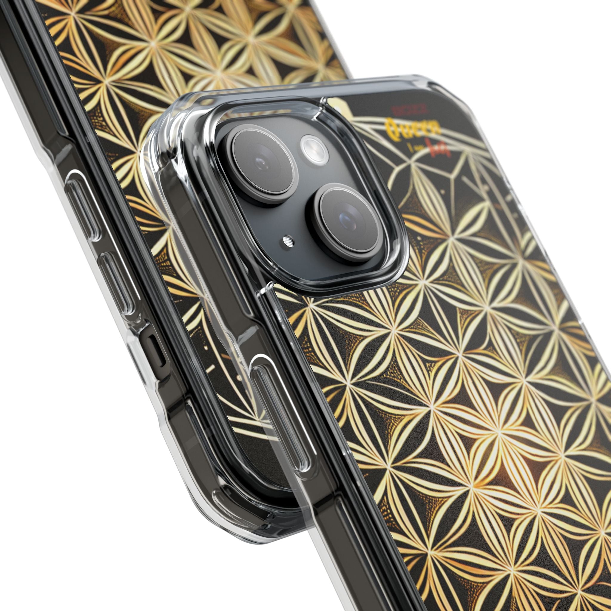 Flower of Life Magnetic Clear Case, Personalized Phone Case, Protective Impact Case, Gift for Him or Her, Boho Phone Accessories