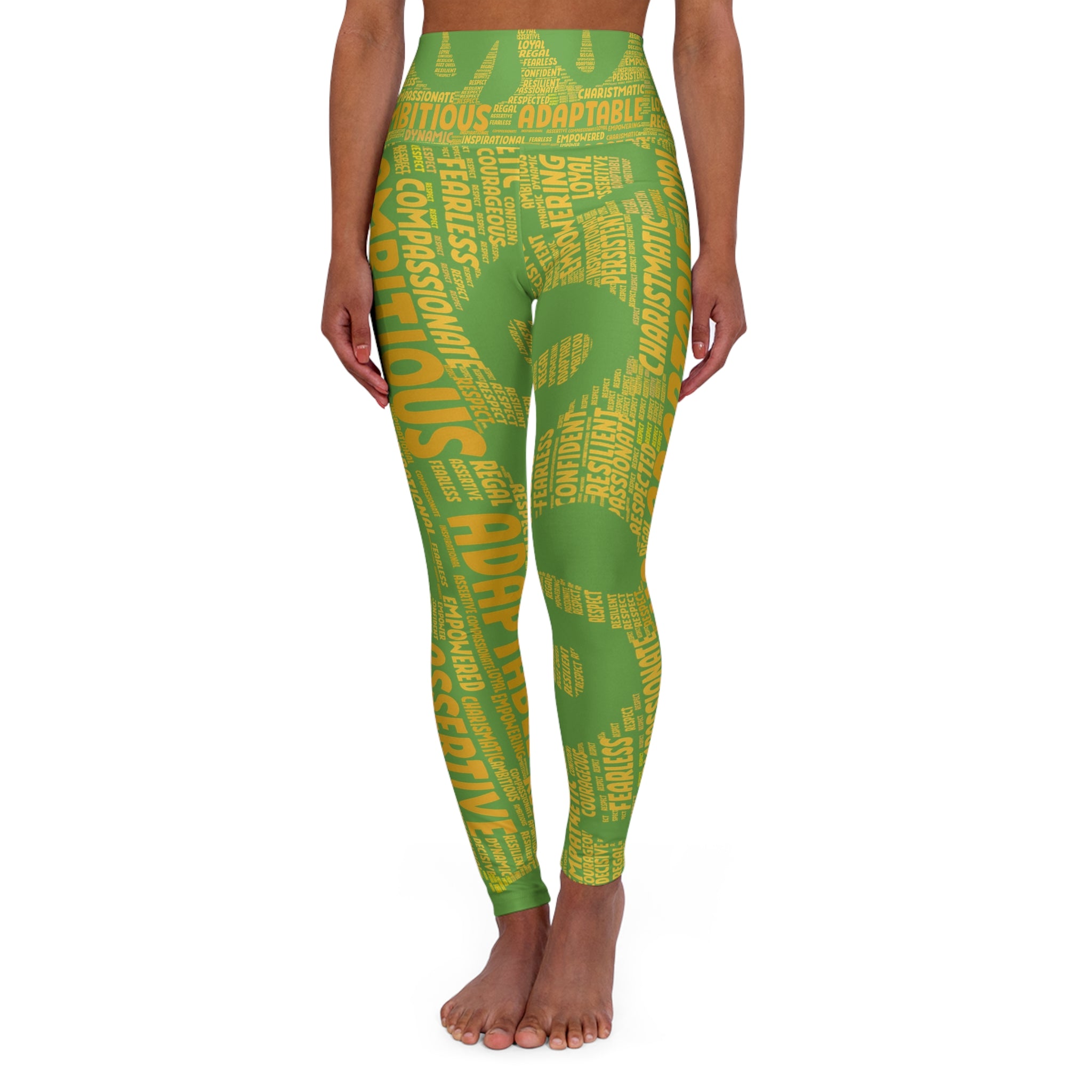 Empowering High Waisted Yoga Leggings - Motivational Activewear