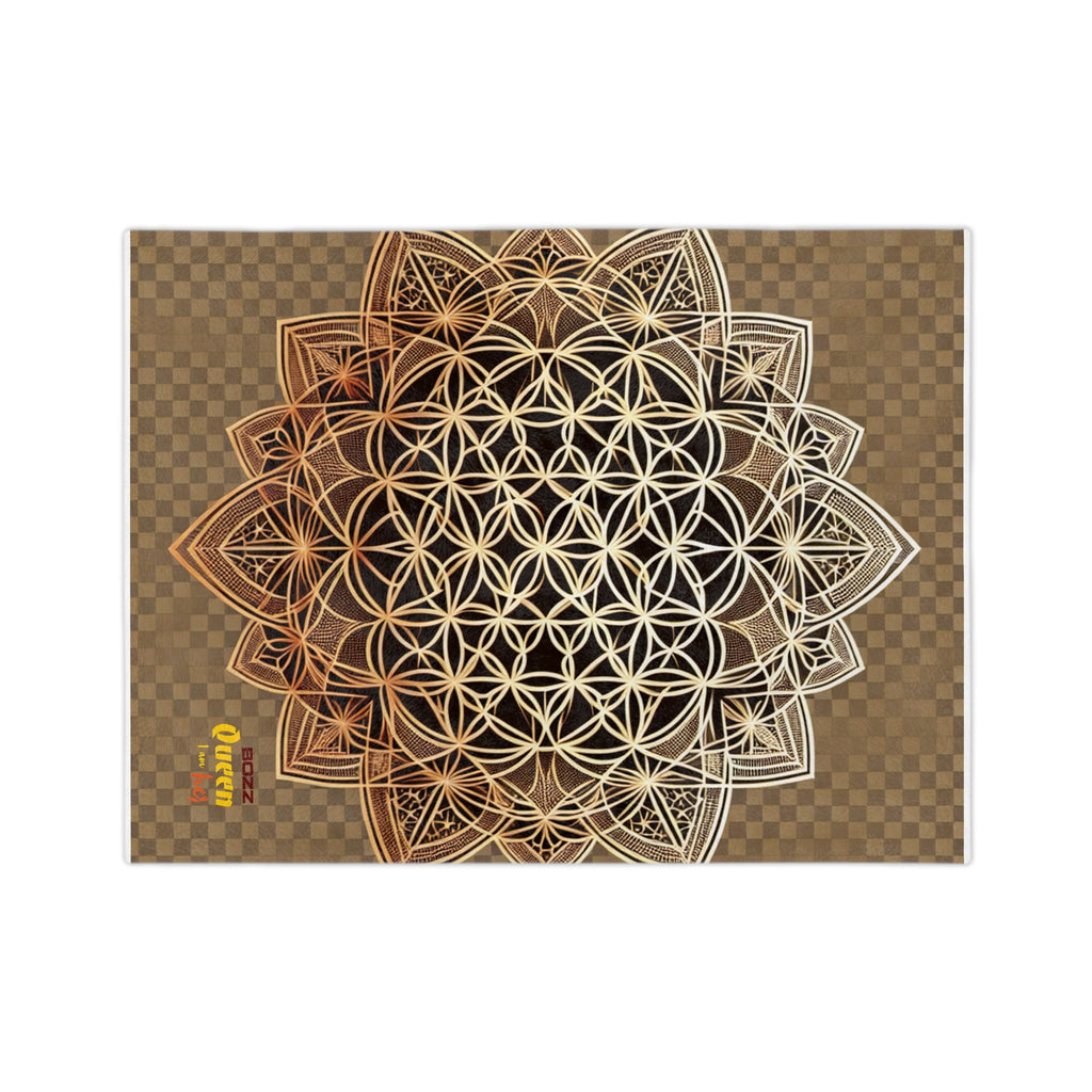 Exquisite Velveteen Microfiber Blanket - Cozy Mandala Design for Meditation, Home Decor, Gift, Yoga, Spa