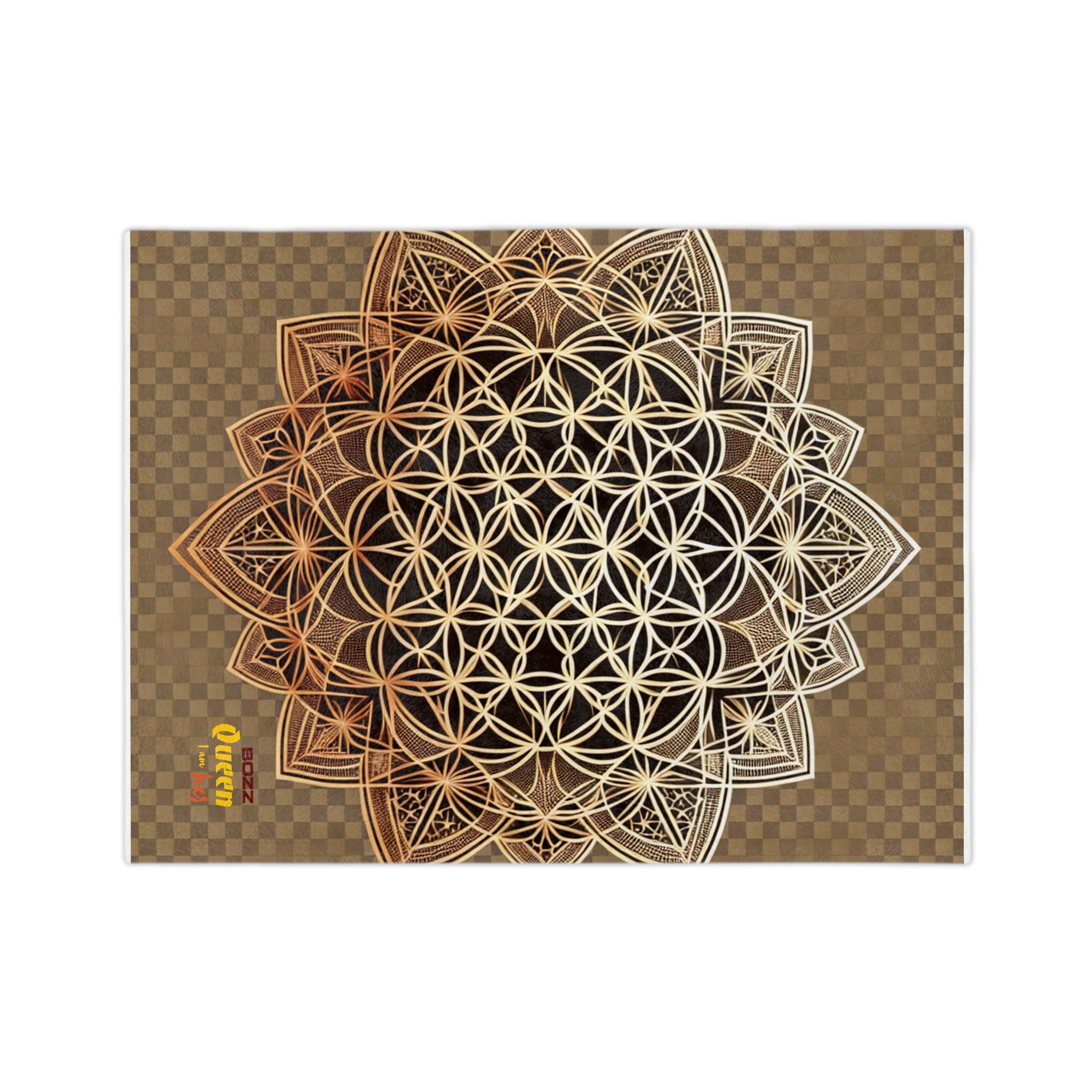 Exquisite Velveteen Microfiber Blanket - Cozy Mandala Design for Meditation, Home Decor, Gift, Yoga, Spa