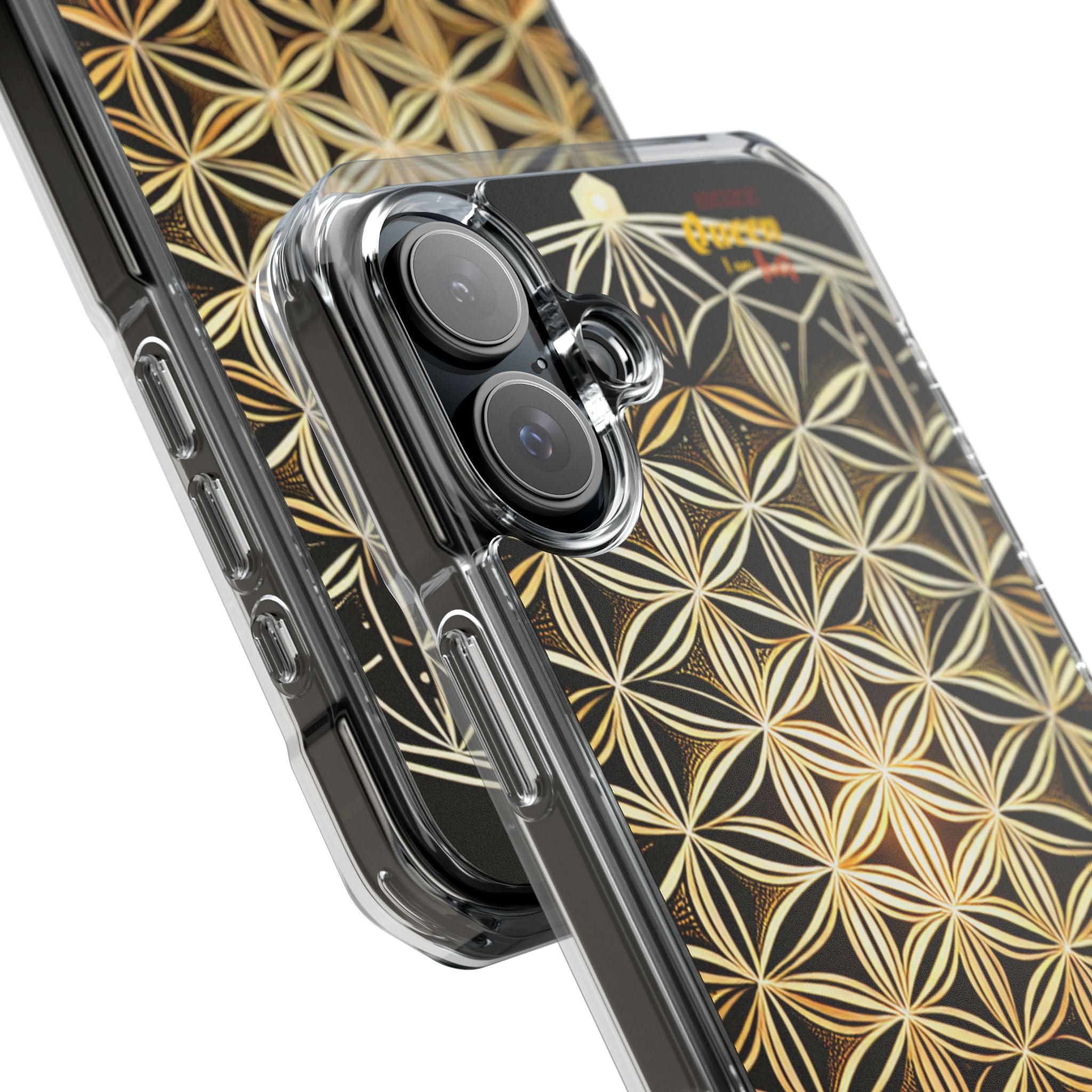 Flower of Life Magnetic Clear Case, Personalized Phone Case, Protective Impact Case, Gift for Him or Her, Boho Phone Accessories