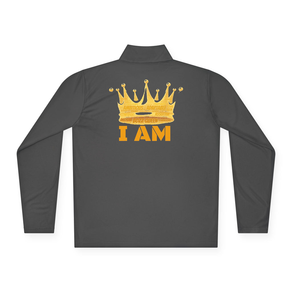 Bozz Queen I Am Bold Queen Quarter-Zip Pullover - Inspirational Athletic Wear
