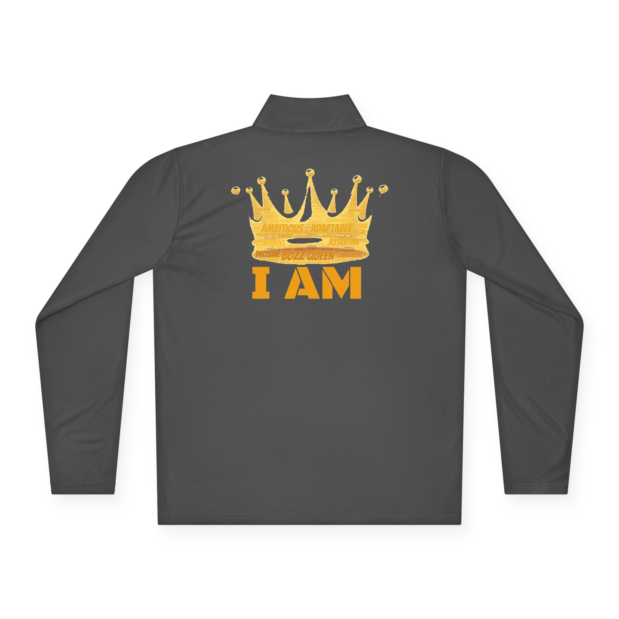Bozz Queen I Am Bold Queen Quarter-Zip Pullover - Inspirational Athletic Wear