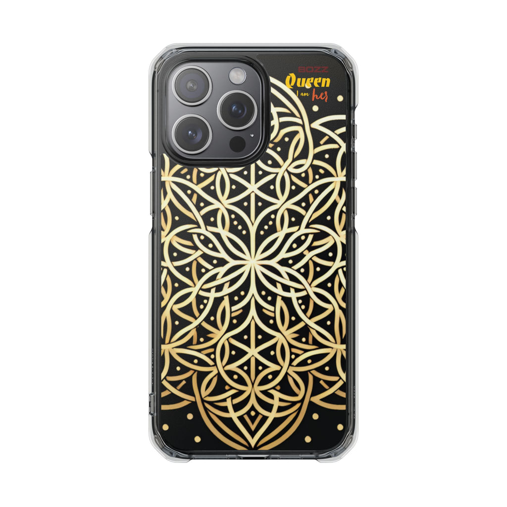 Elegant Floral Magnetic Phone Case, Clear Protective Cover, Unique Gift, Spring Accessories, Phone Protection, Trendy Case