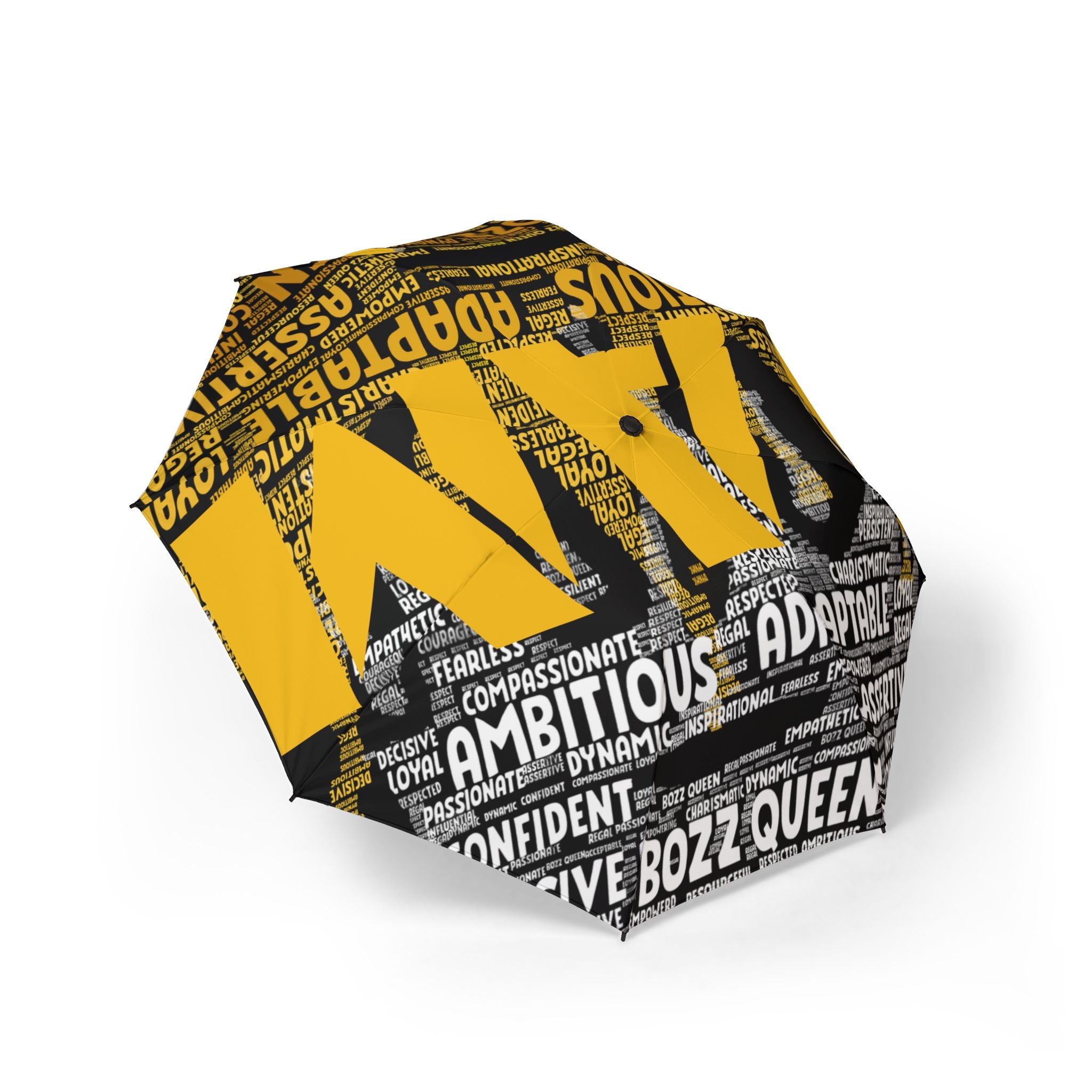 BOZZ QUEEN Empowerment Quote Umbrella - Motivational Foldable Rain Accessory