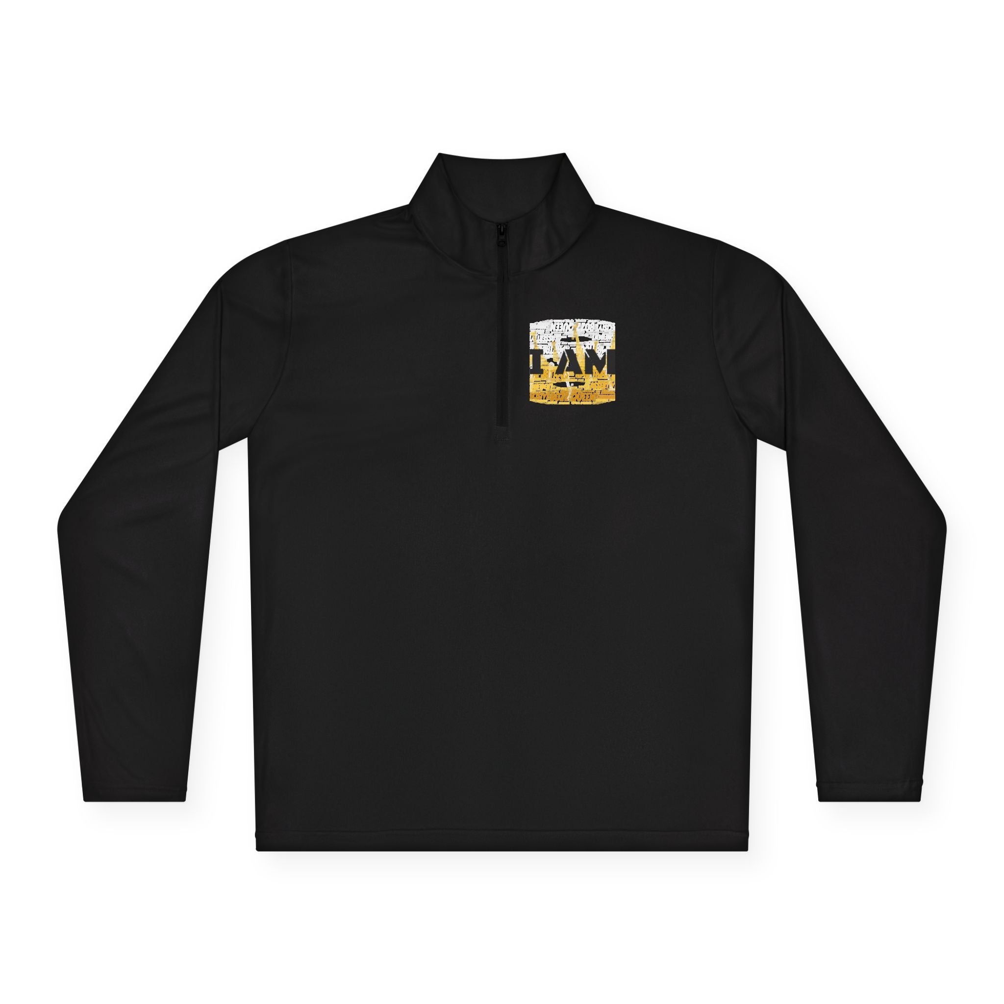 I AM Unisex Quarter-Zip Pullover - Motivational Activewear for Gym & Yoga
