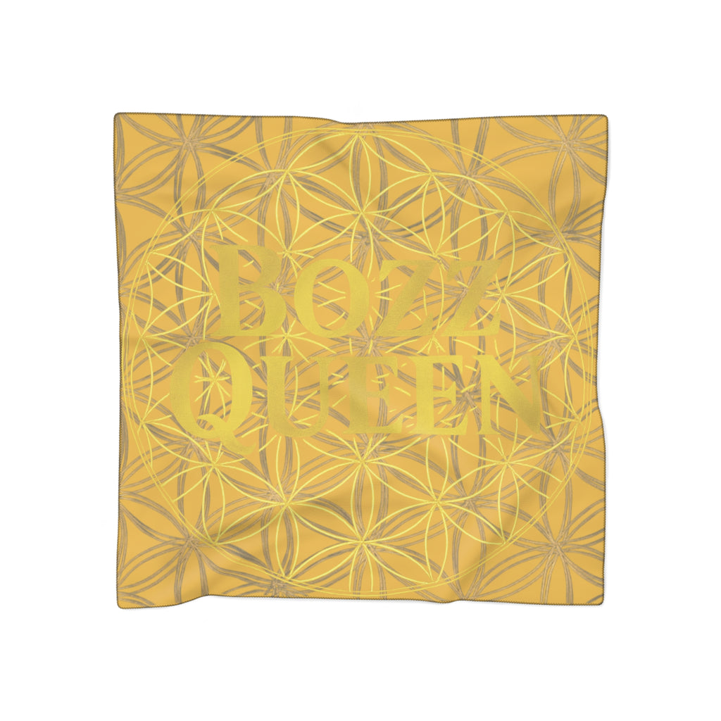 Flower of Life Yellow Scarf - Sacred Geometry Spiritual Accessory