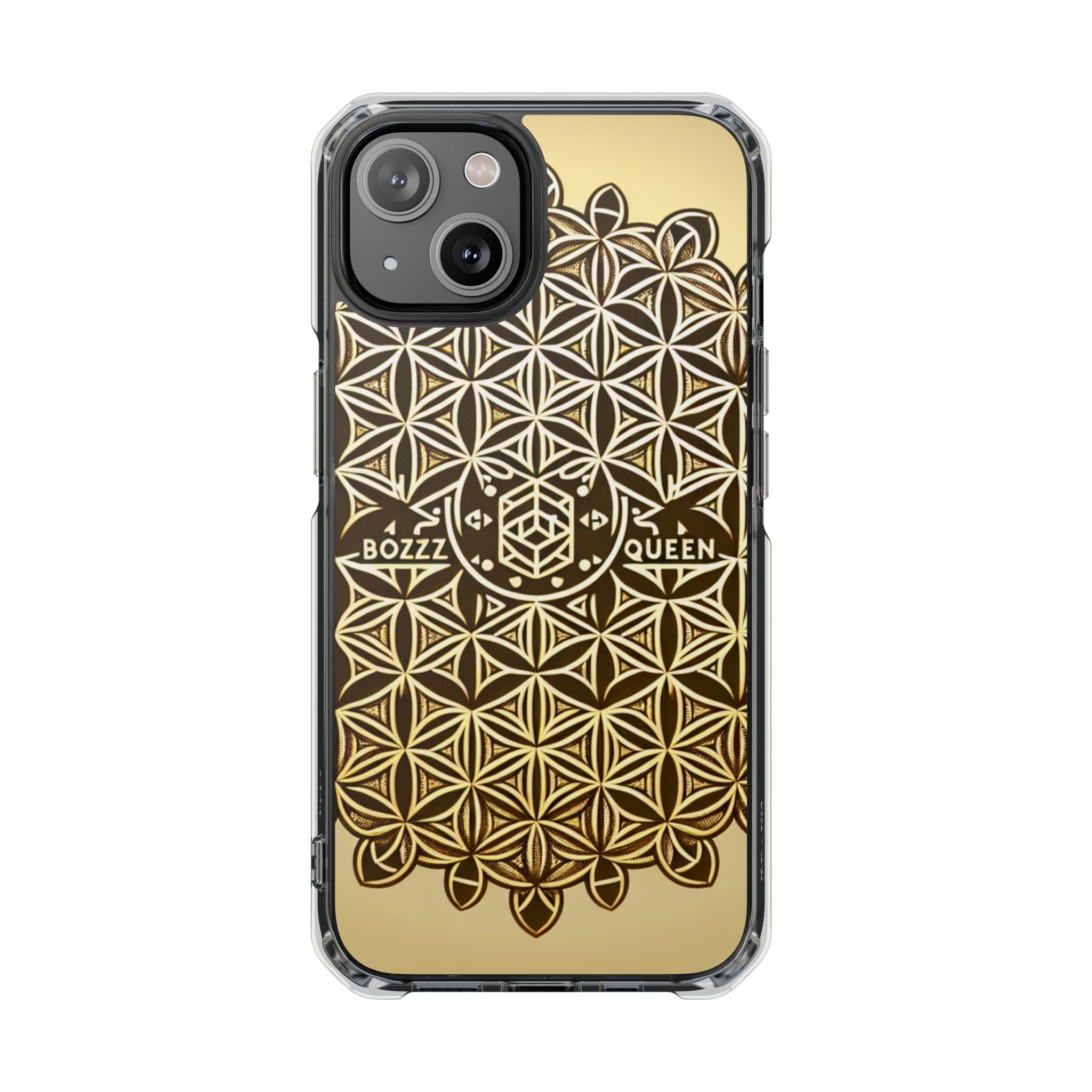Magnetic Phone Case with Geometric Design, Aesthetic Impact Case for iPhone, Unique Phone Accessories, Gift for Her, Trendy Tech Gadget
