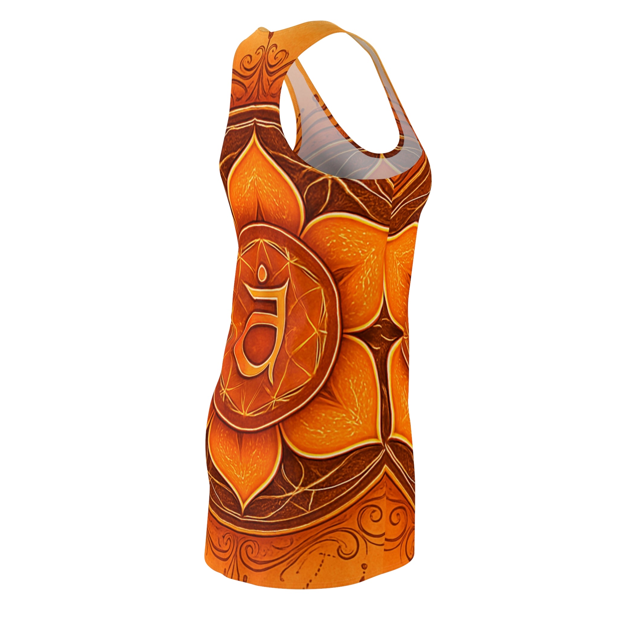 Orange Chakra Flow Racerback Dress - Sacral Energy (Svadhisthana) Wellness Wear