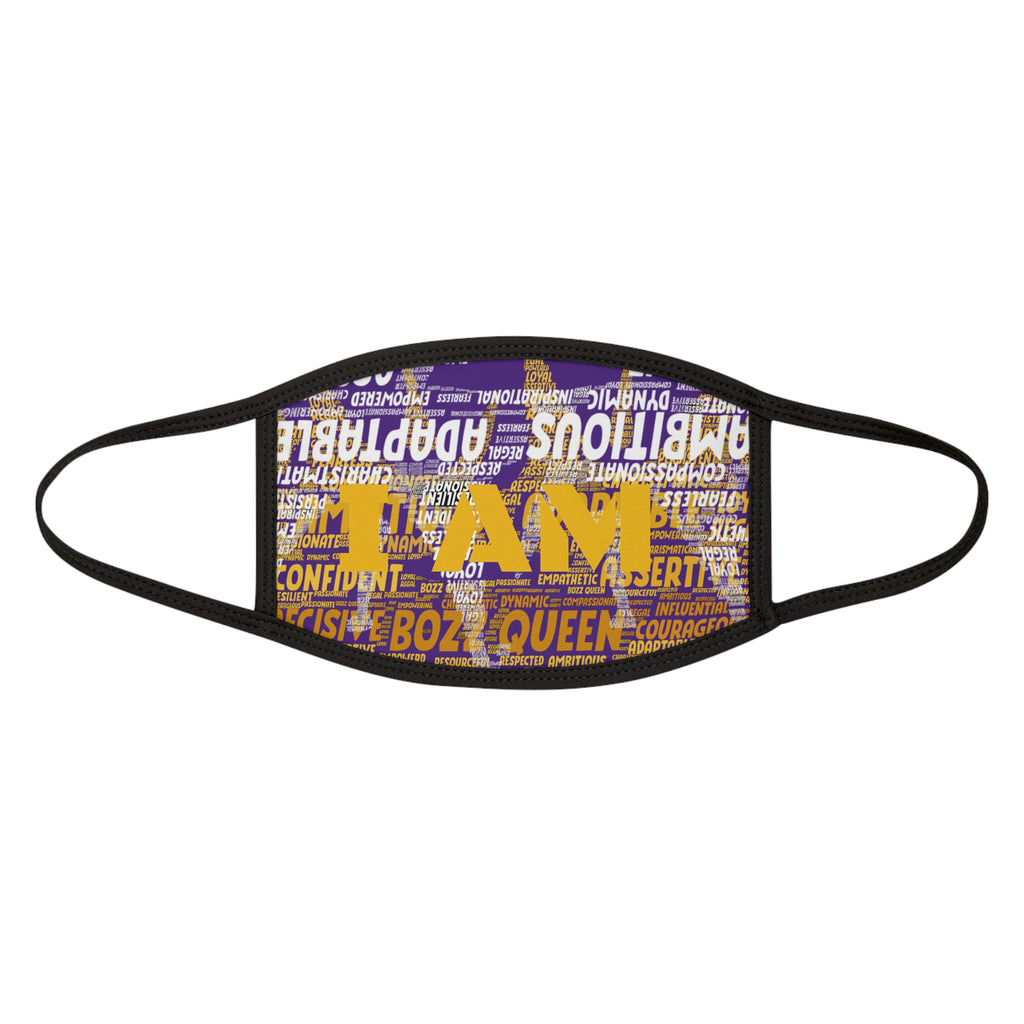 Purple I AM Series Empowering Face Mask - Inspirational Affirmation Accessory