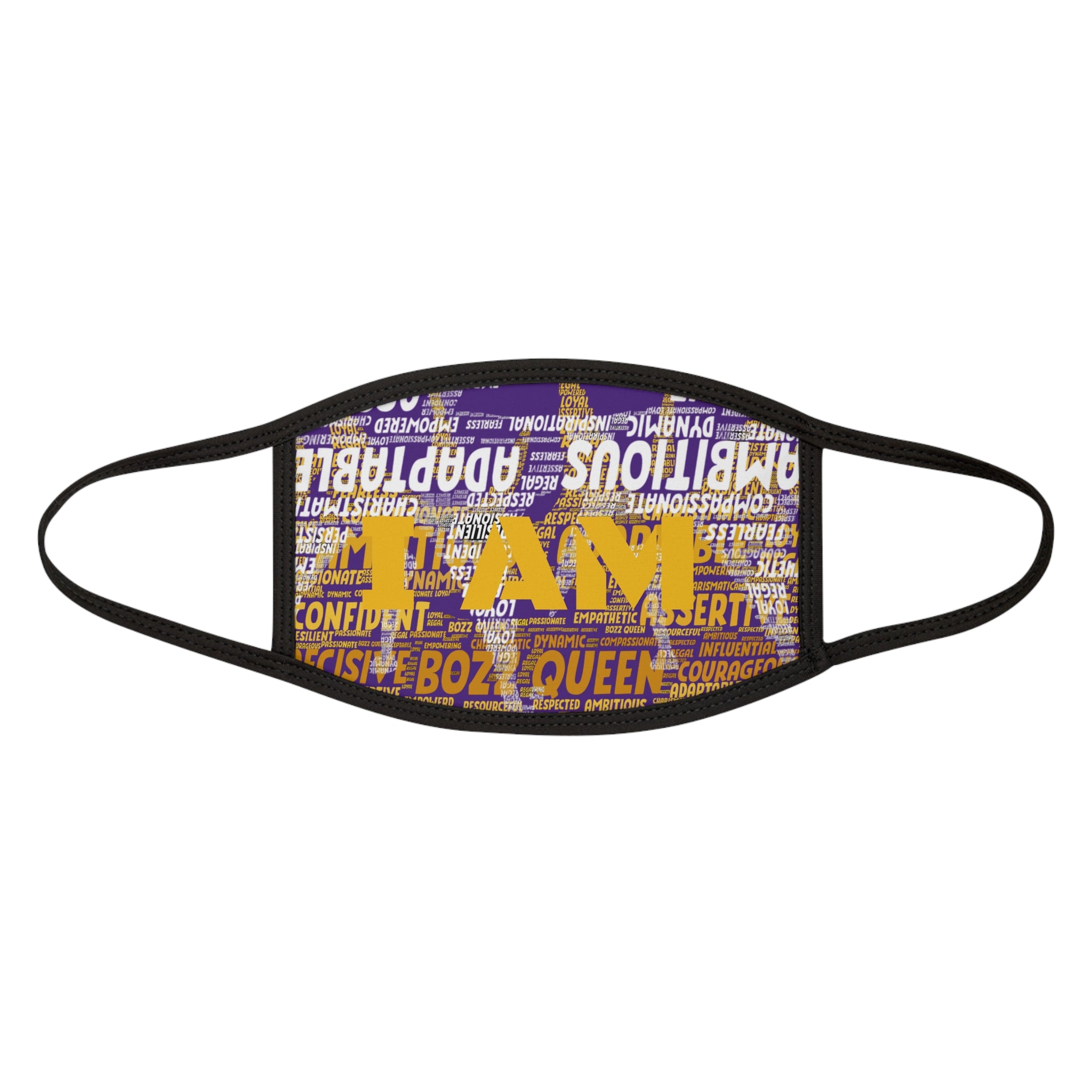 Purple I AM Series Empowering Face Mask - Inspirational Affirmation Accessory