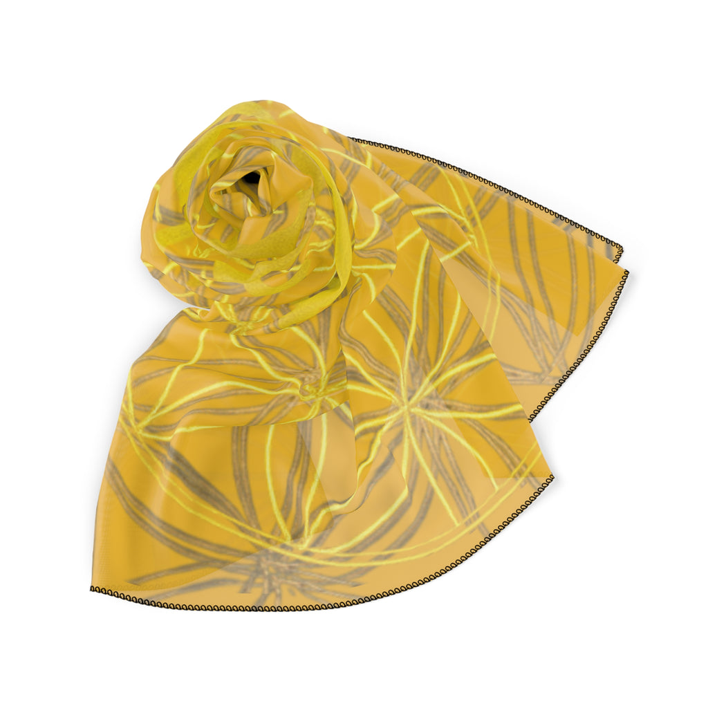 Flower of Life Yellow Scarf - Sacred Geometry Spiritual Accessory