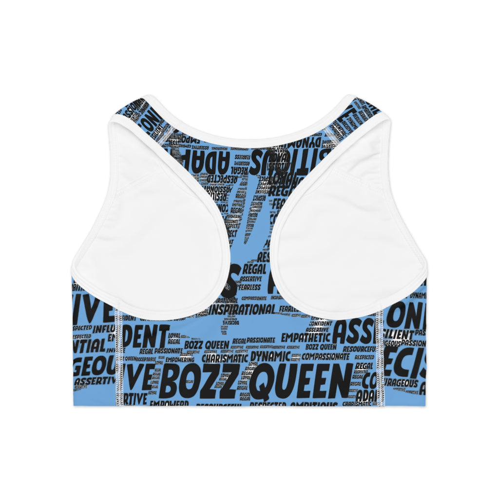 Empowering Sports Bra - Bozz Queen Origin Collection | Light Pink & Black