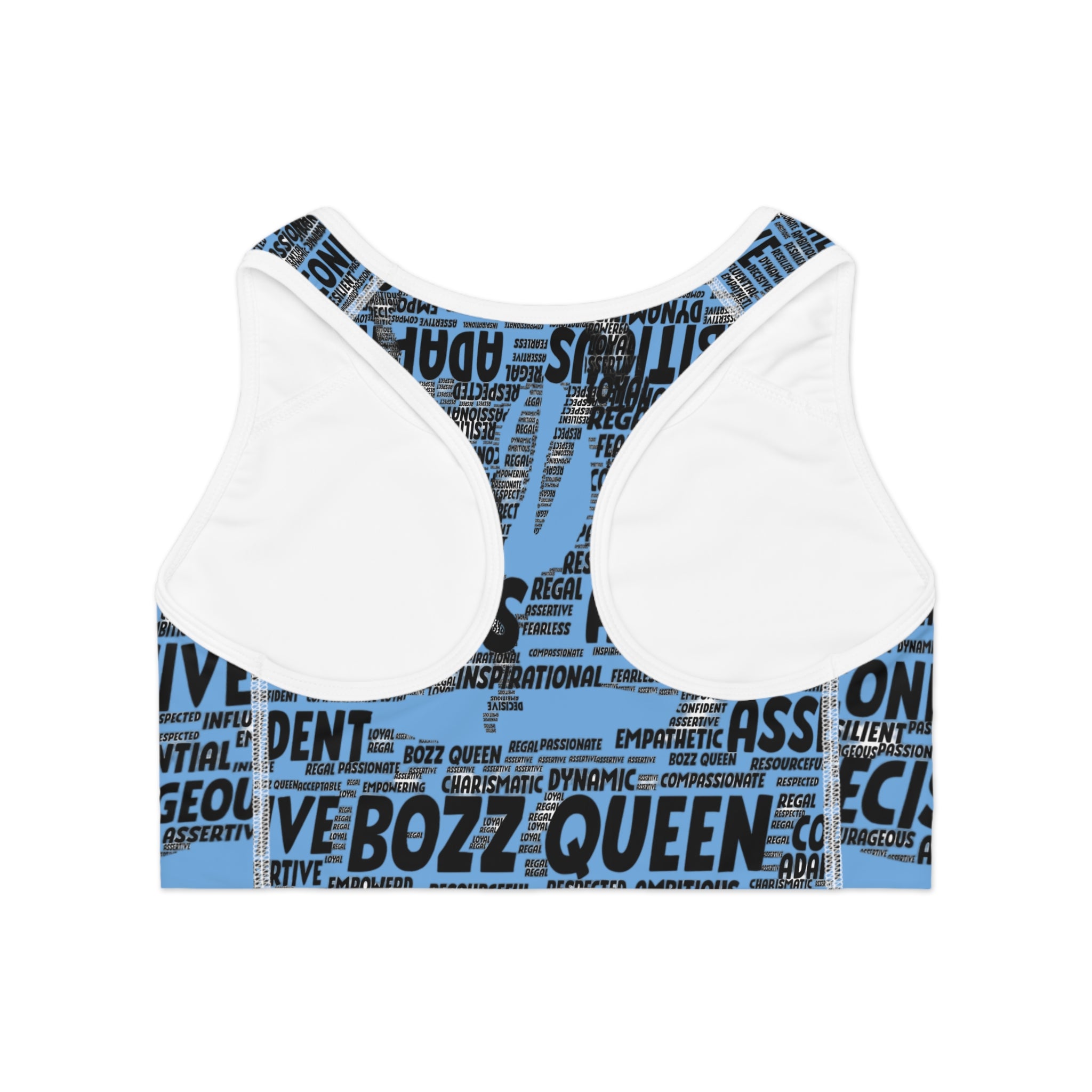 Empowering Sports Bra - Bozz Queen Origin Collection | Light Pink & Black