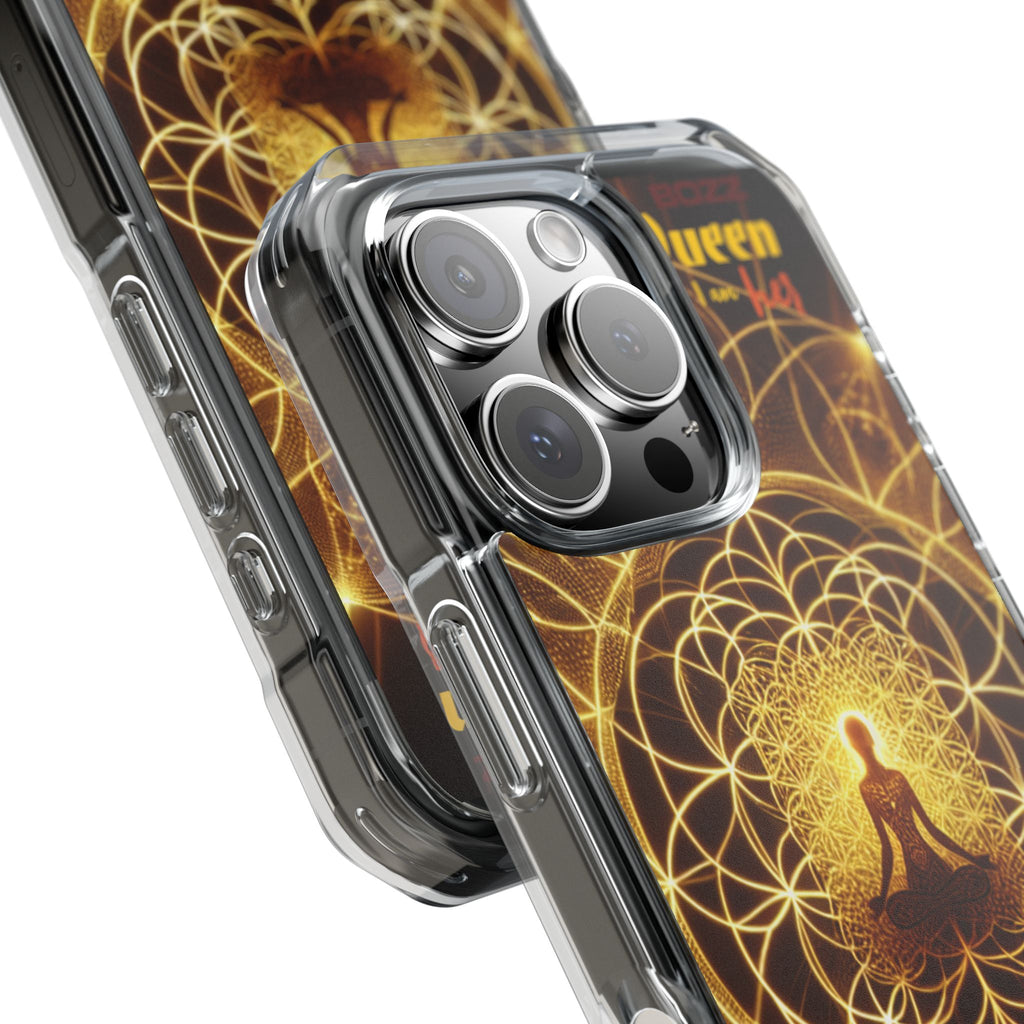 Spiritual Magnetic Phone Case - Boho Chic, Crystal Energy, Mindfulness Gift, Yoga Accessory, Meditation Decor