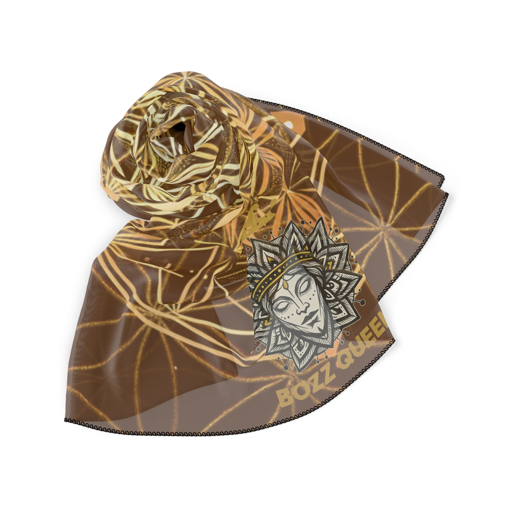 Flower of Life Brown Scarf - Sacred Geometry Spiritual Accessory