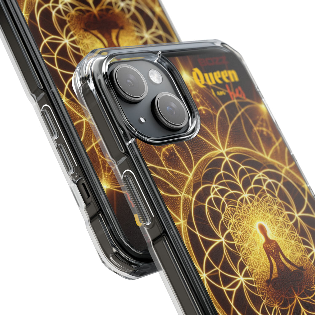 Spiritual Magnetic Phone Case - Boho Chic, Crystal Energy, Mindfulness Gift, Yoga Accessory, Meditation Decor