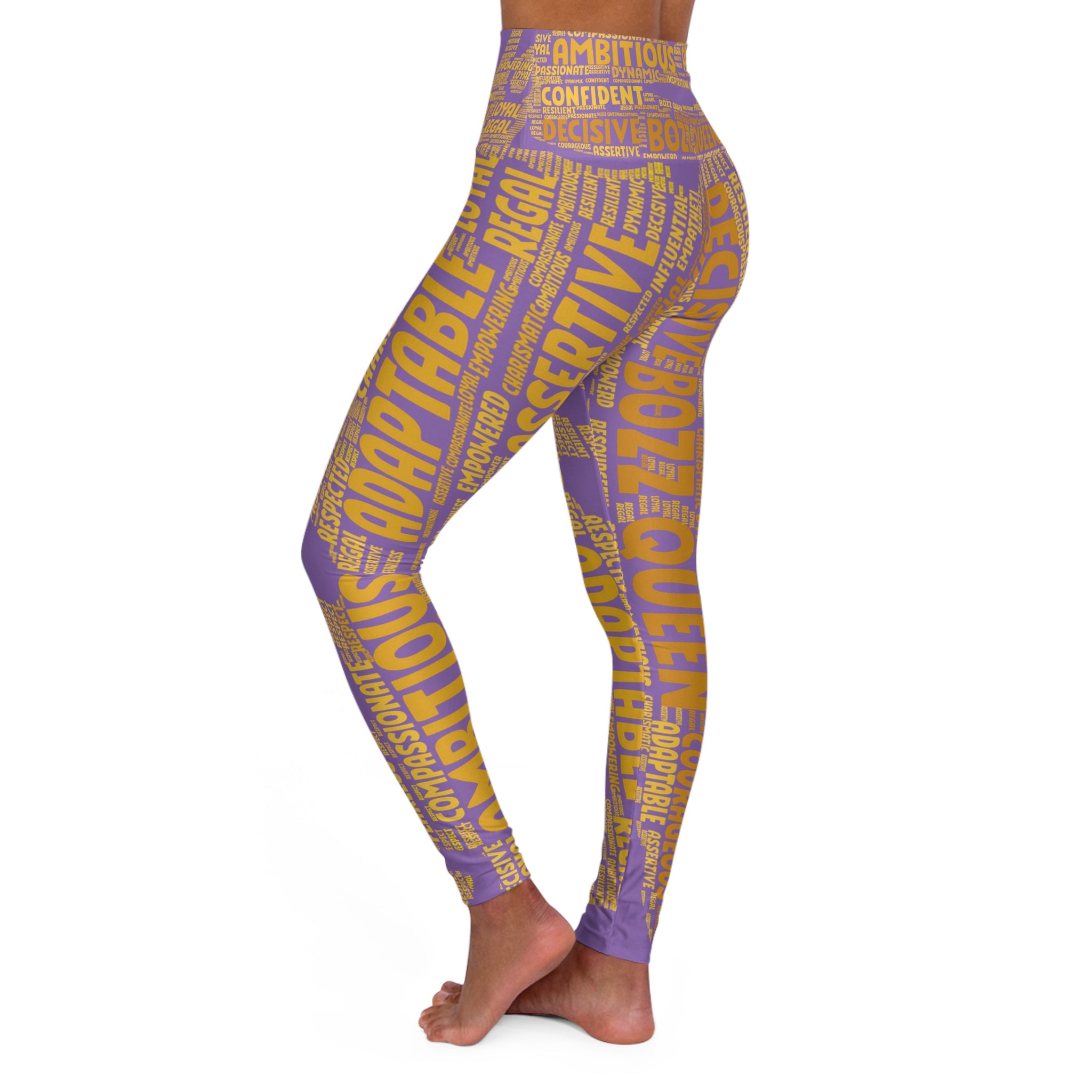 Empowering High Waisted Yoga Leggings - Motivational Activewear