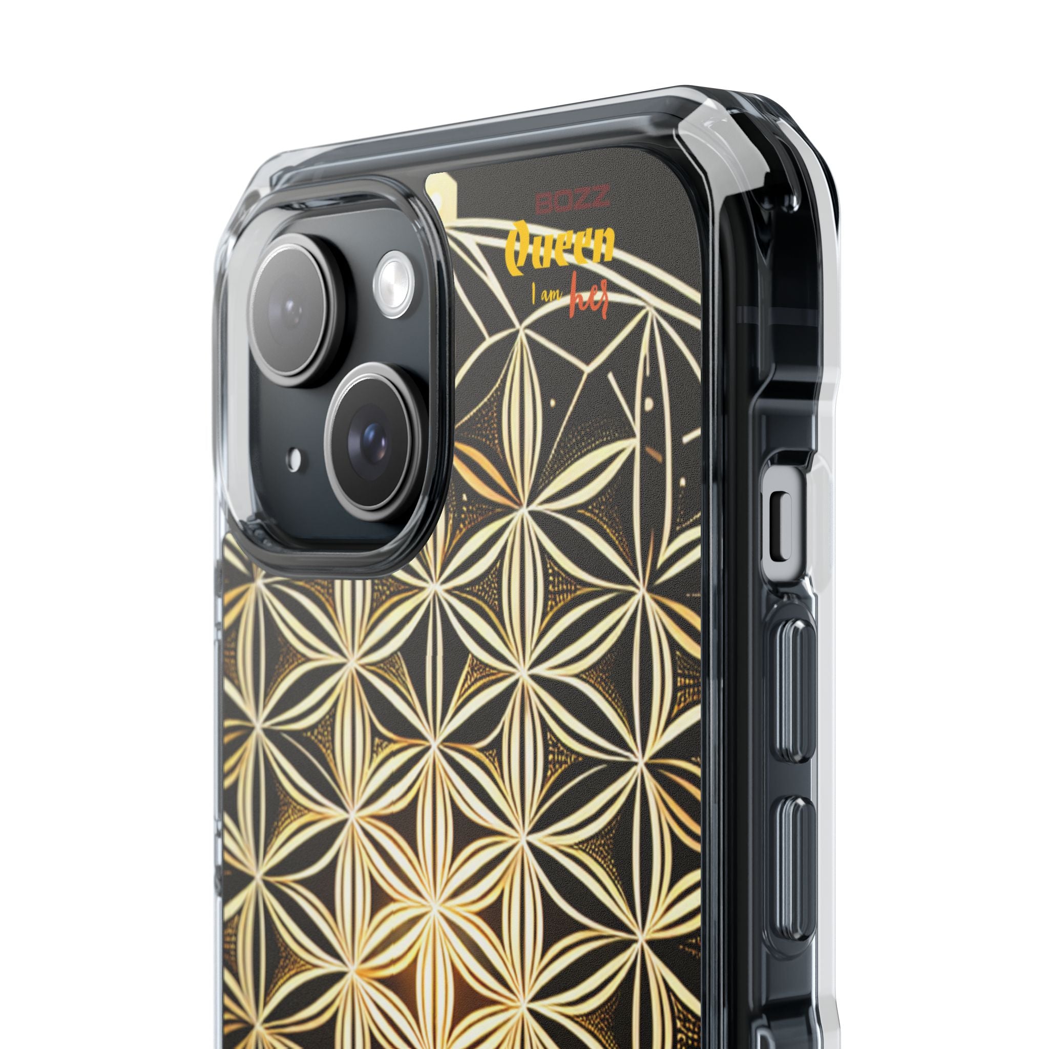 Flower of Life Magnetic Clear Case, Personalized Phone Case, Protective Impact Case, Gift for Him or Her, Boho Phone Accessories