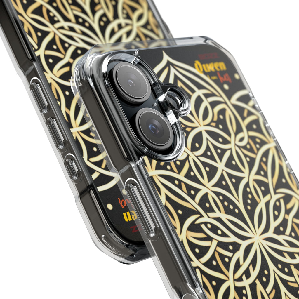 Elegant Floral Magnetic Phone Case, Clear Protective Cover, Unique Gift, Spring Accessories, Phone Protection, Trendy Case