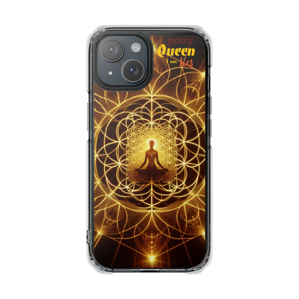 Spiritual Magnetic Phone Case - Boho Chic, Crystal Energy, Mindfulness Gift, Yoga Accessory, Meditation Decor