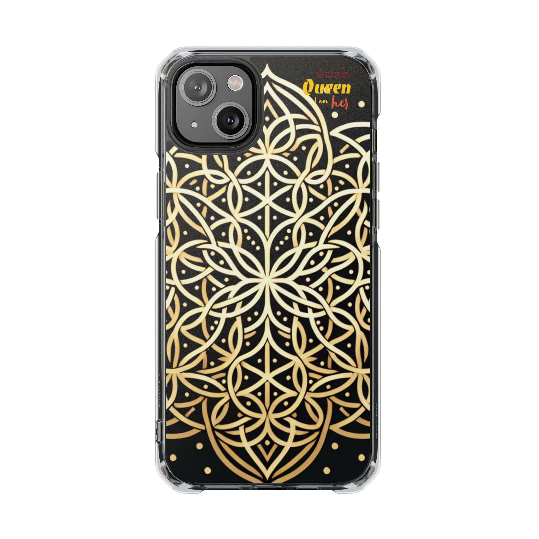 Elegant Floral Magnetic Phone Case, Clear Protective Cover, Unique Gift, Spring Accessories, Phone Protection, Trendy Case