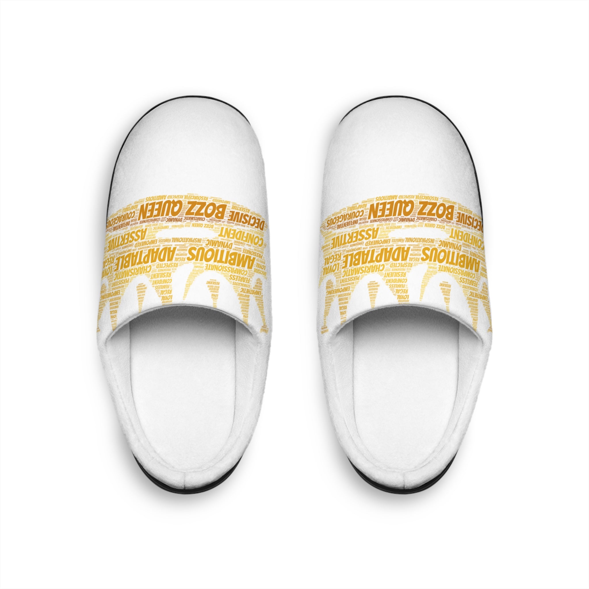 Bozz Queen Women's Indoor Slippers - Soft Flannel Comfort House Shoes with Anti-Skid Sole