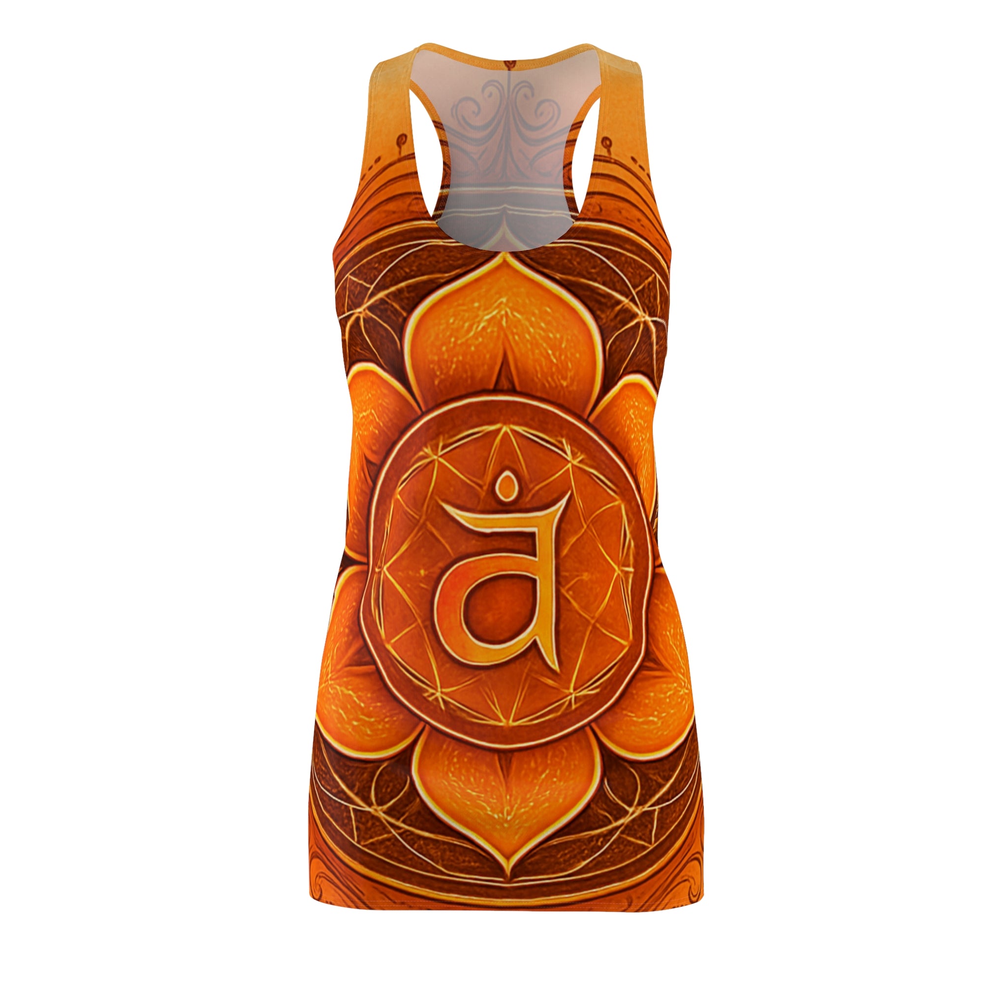 Orange Chakra Flow Racerback Dress - Sacral Energy (Svadhisthana) Wellness Wear