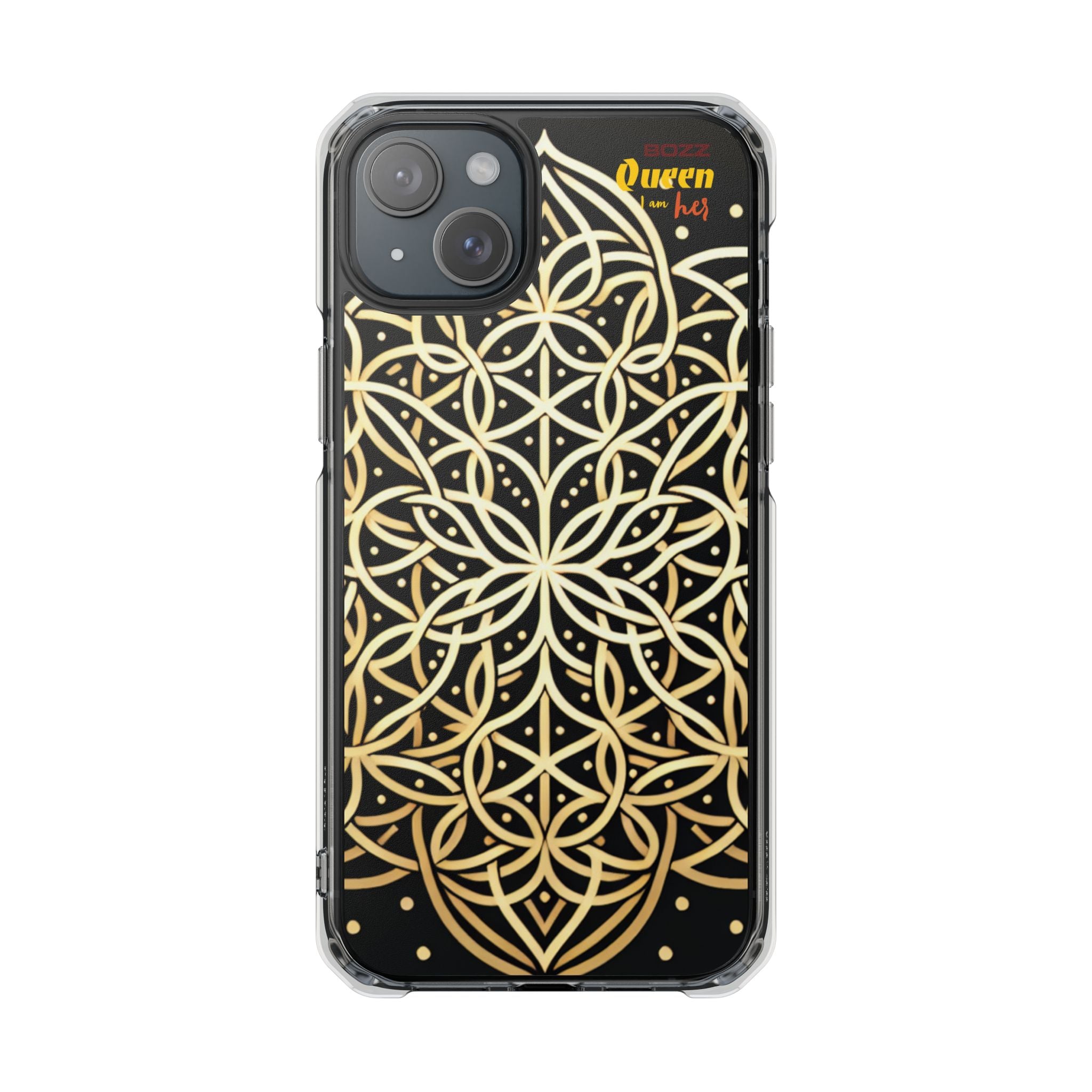 Elegant Floral Magnetic Phone Case, Clear Protective Cover, Unique Gift, Spring Accessories, Phone Protection, Trendy Case