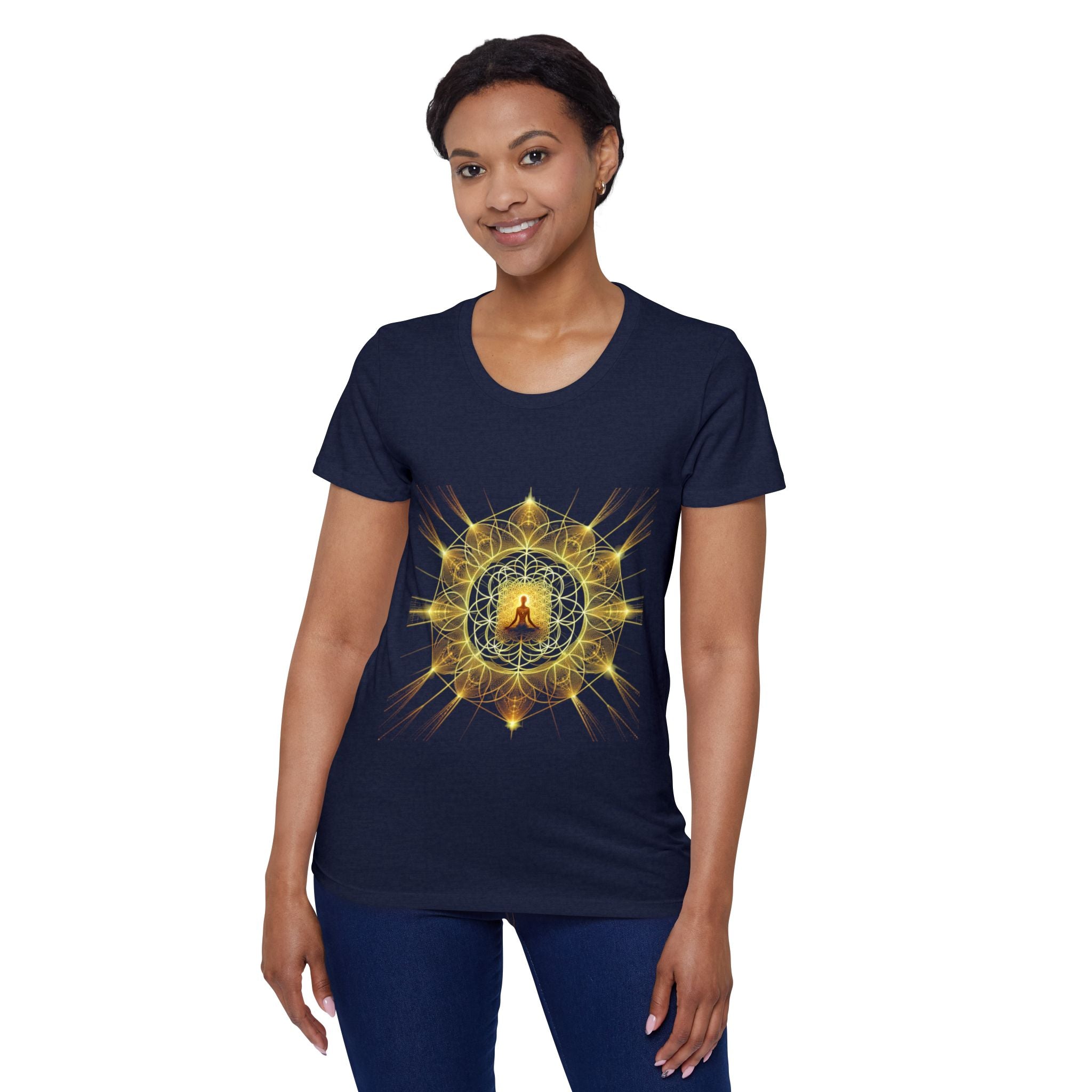 Bozz Queen Namaste Sacred Geometry Goddess T-Shirt - Women's Organic Tee