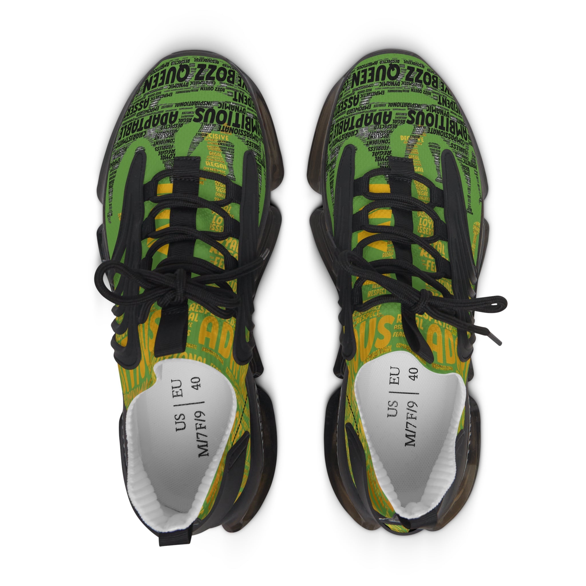 I AM Series Women's Mesh Sneakers - Green Lightweight Athletic Shoes