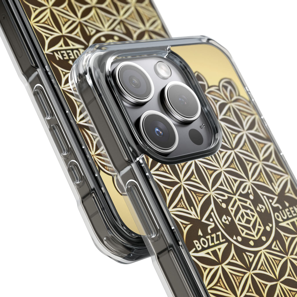 Magnetic Phone Case with Geometric Design, Aesthetic Impact Case for iPhone, Unique Phone Accessories, Gift for Her, Trendy Tech Gadget