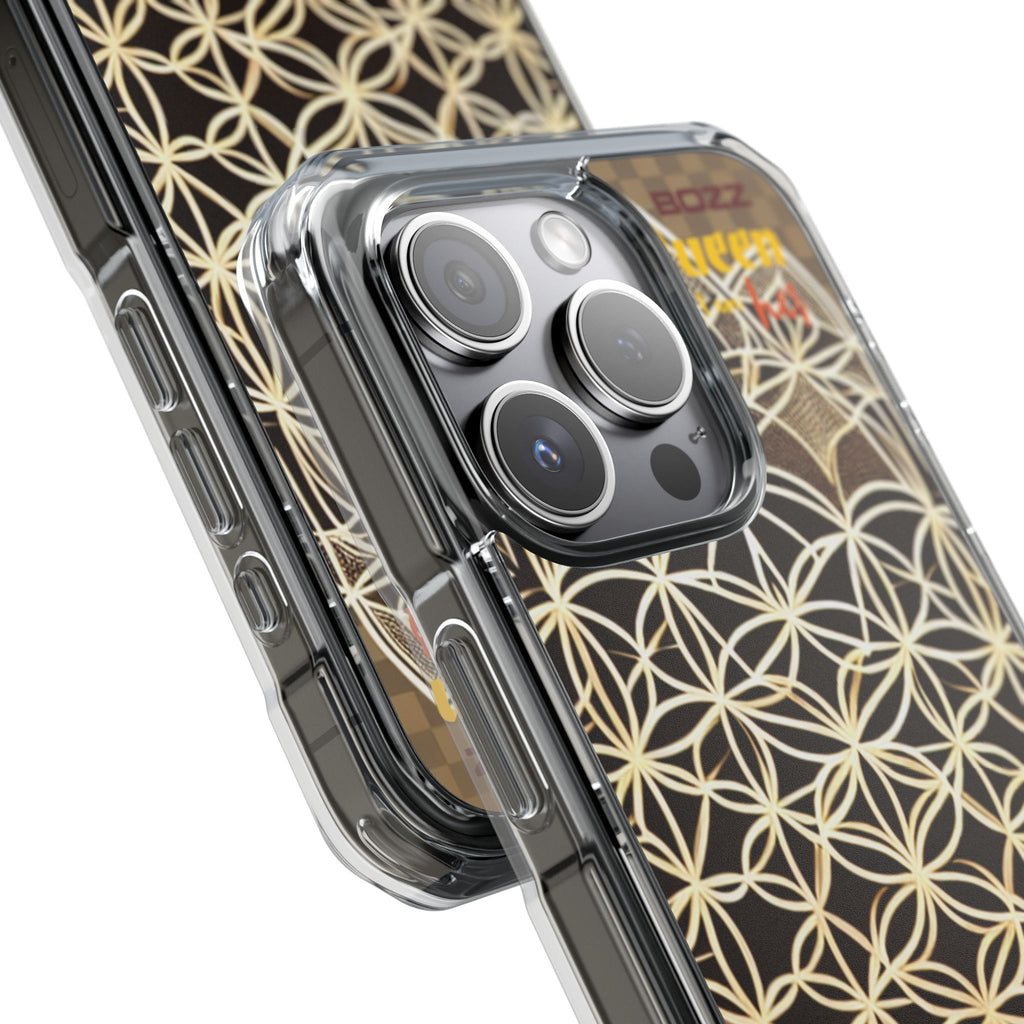 Stylish Magnetic Phone Case with Floral Design, Clear iPhone Case, Bohemian Phone Cover, Budding Flower Impact Case, Unique Tech Accessory