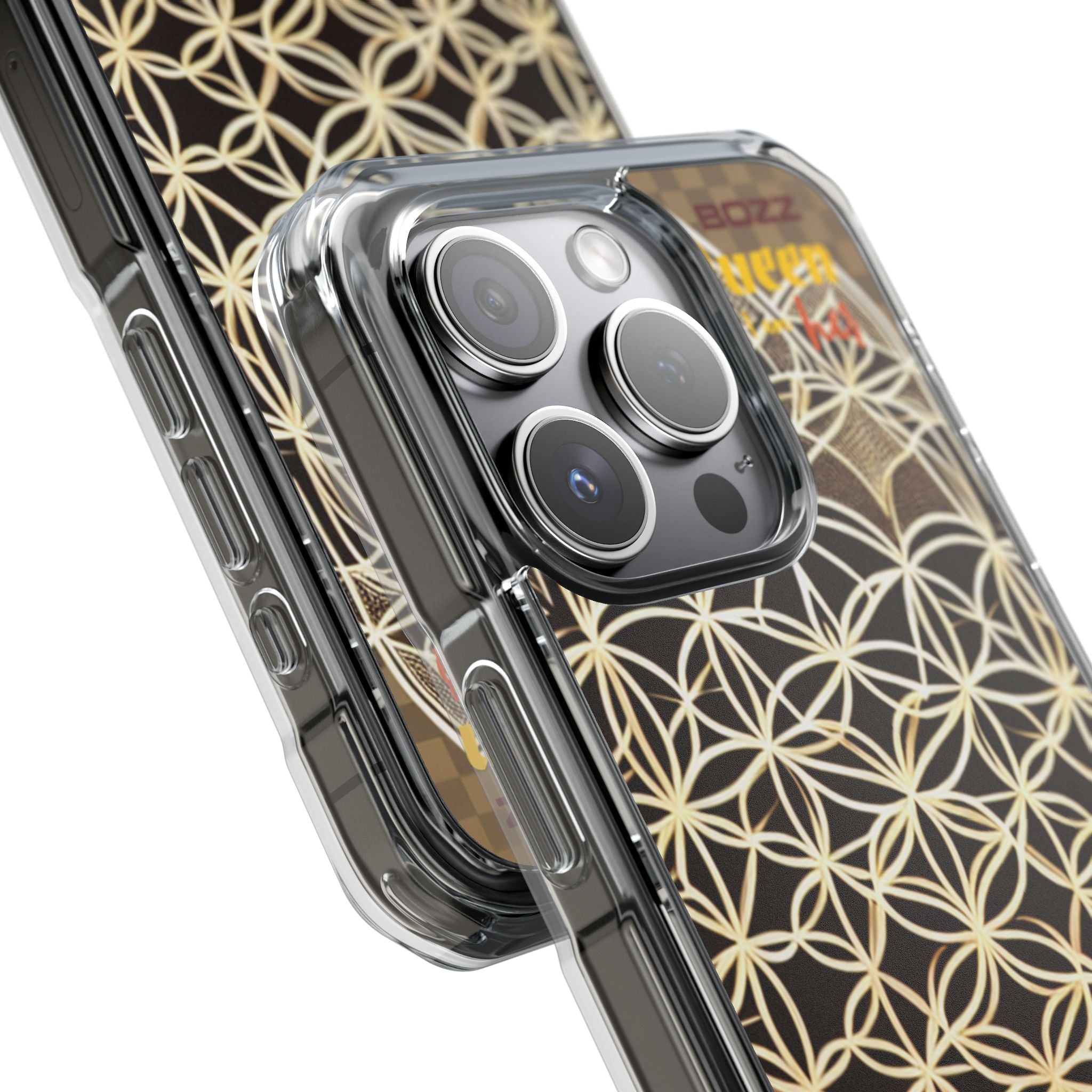 Stylish Magnetic Phone Case with Floral Design, Clear iPhone Case, Bohemian Phone Cover, Budding Flower Impact Case, Unique Tech Accessory