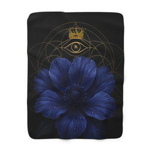 Third Eye Lotus Sherpa Blanket - Meditation Decor & Spiritual Gift
