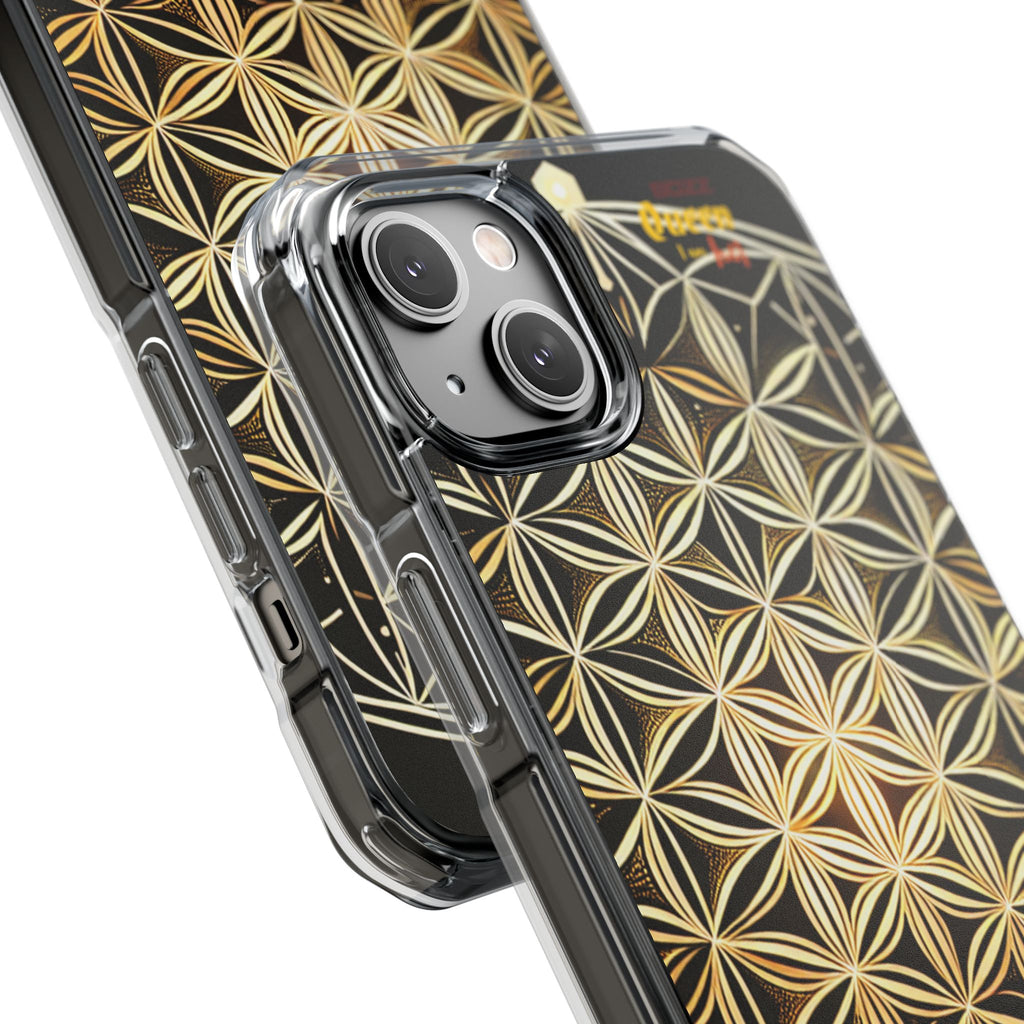 Flower of Life Magnetic Clear Case, Personalized Phone Case, Protective Impact Case, Gift for Him or Her, Boho Phone Accessories