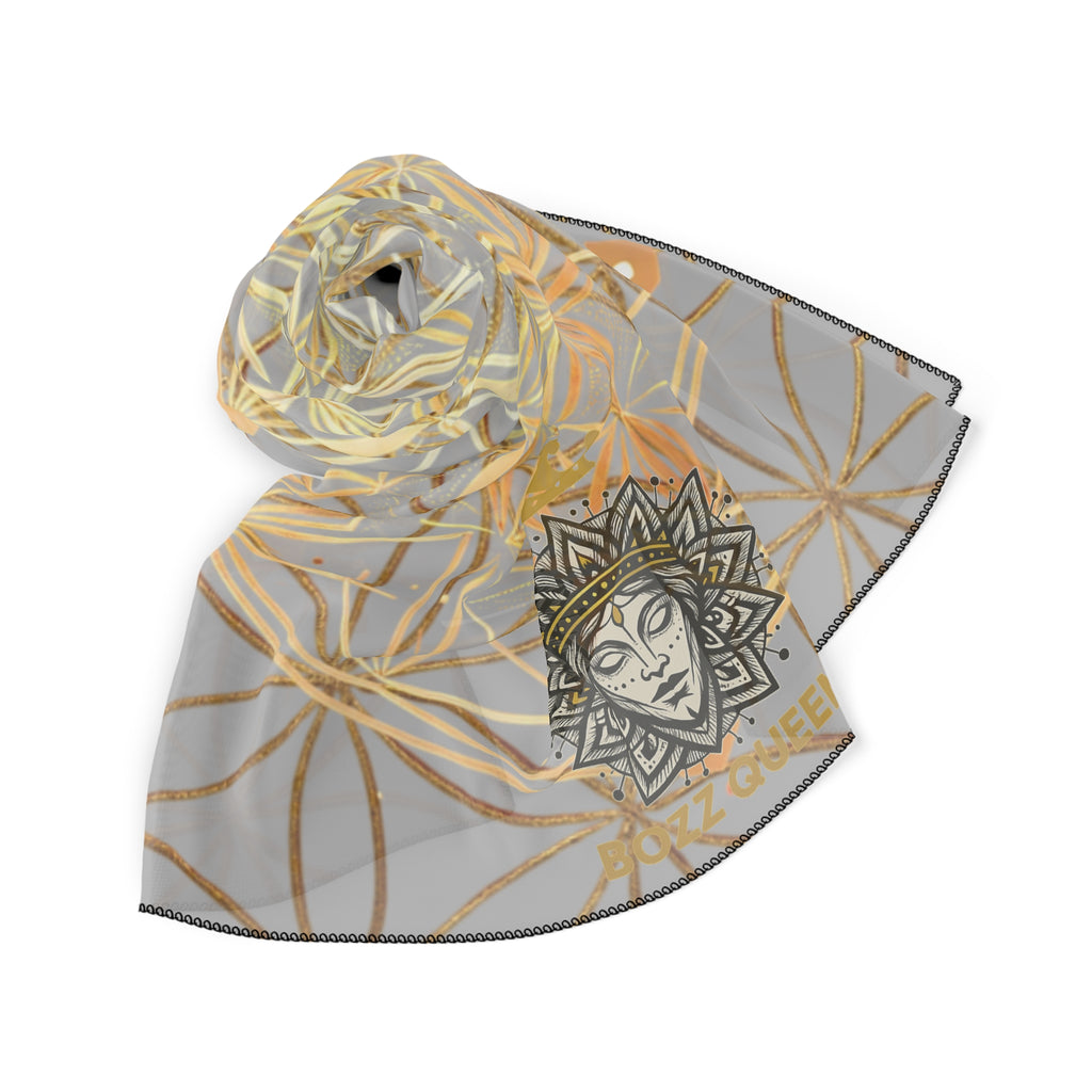 Flower of Life Light Grey Scarf - Sacred Geometry Spiritual Accessory