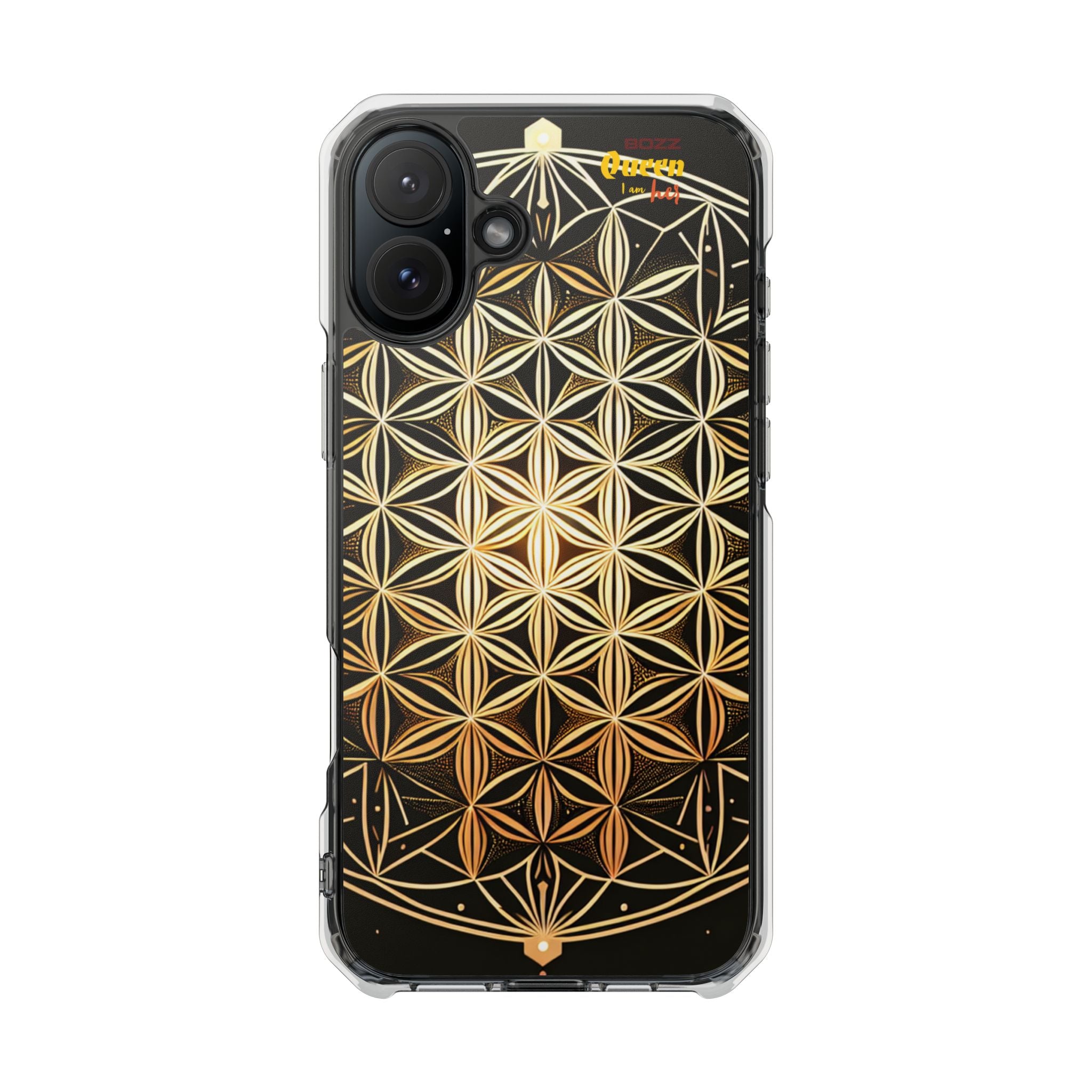 Flower of Life Magnetic Clear Case, Personalized Phone Case, Protective Impact Case, Gift for Him or Her, Boho Phone Accessories