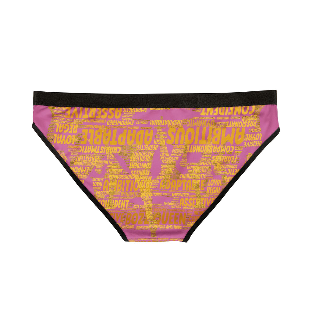 Women's Pink Yellow Motivational Underwear - Bold Statement Lingerie Gift