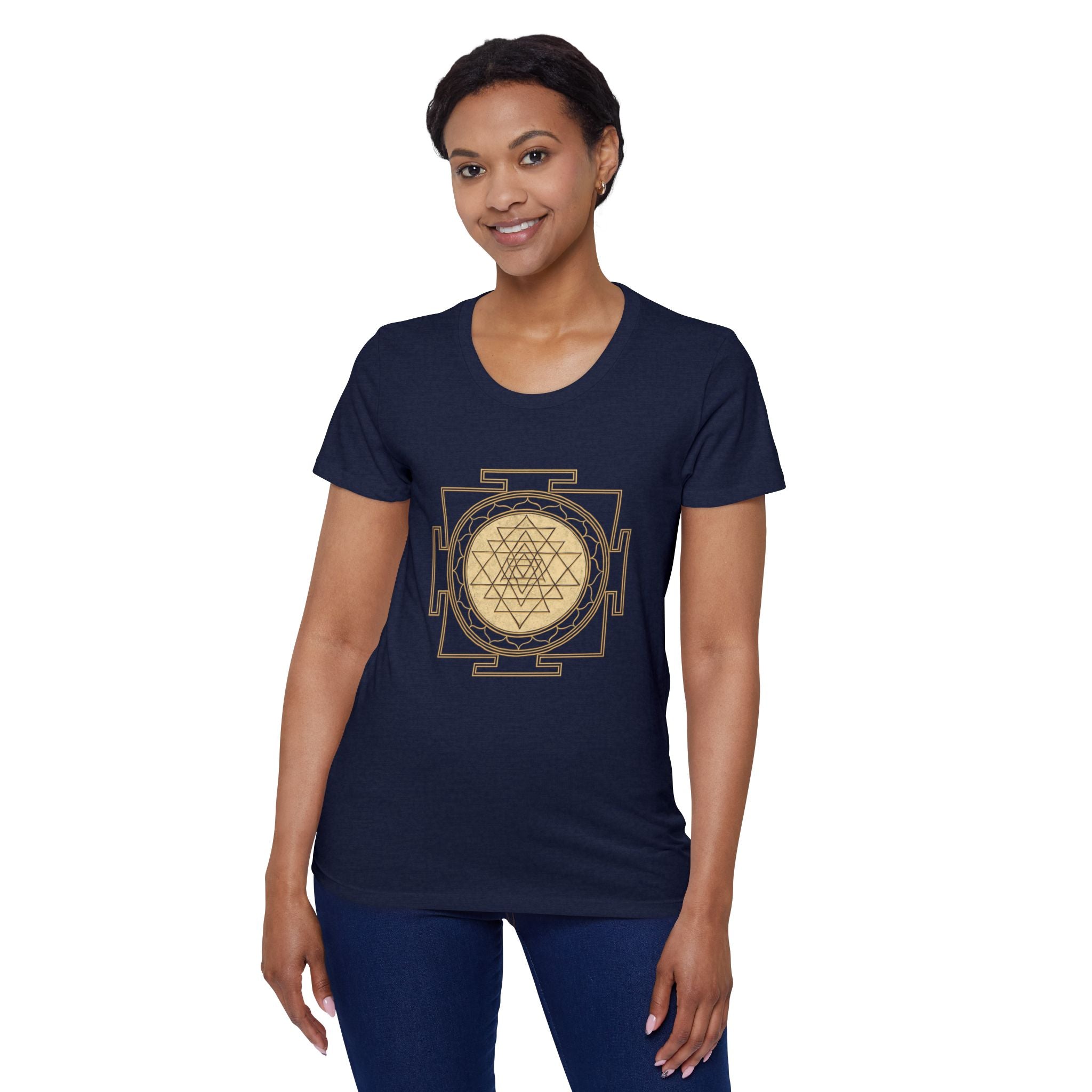 Bozz Queen Sri Yantra Sacred Geometry T-Shirt - Women's Organic Cotton Tee