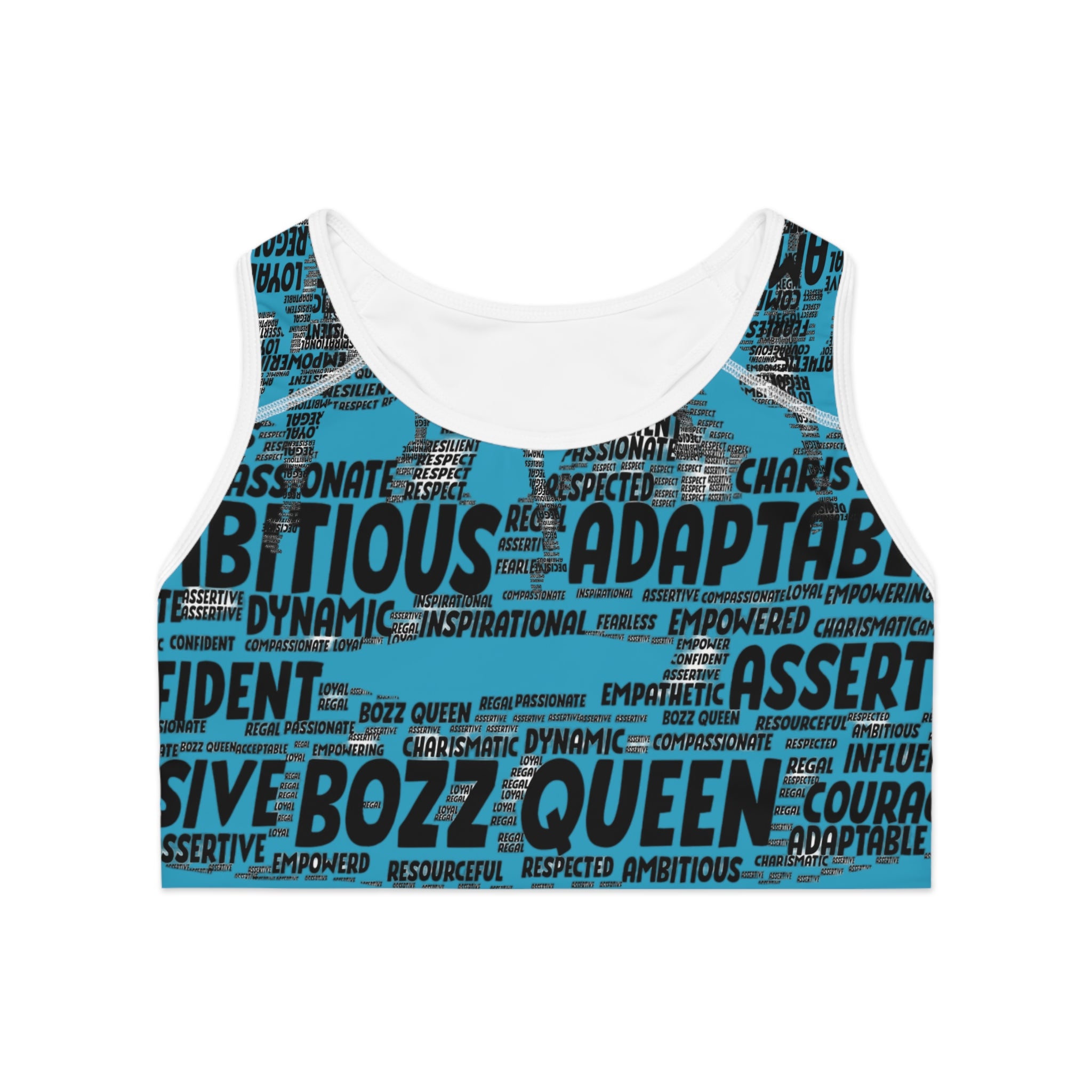 Empowering Sports Bra - Bozz Queen Origin Collection | Turquoise & Black