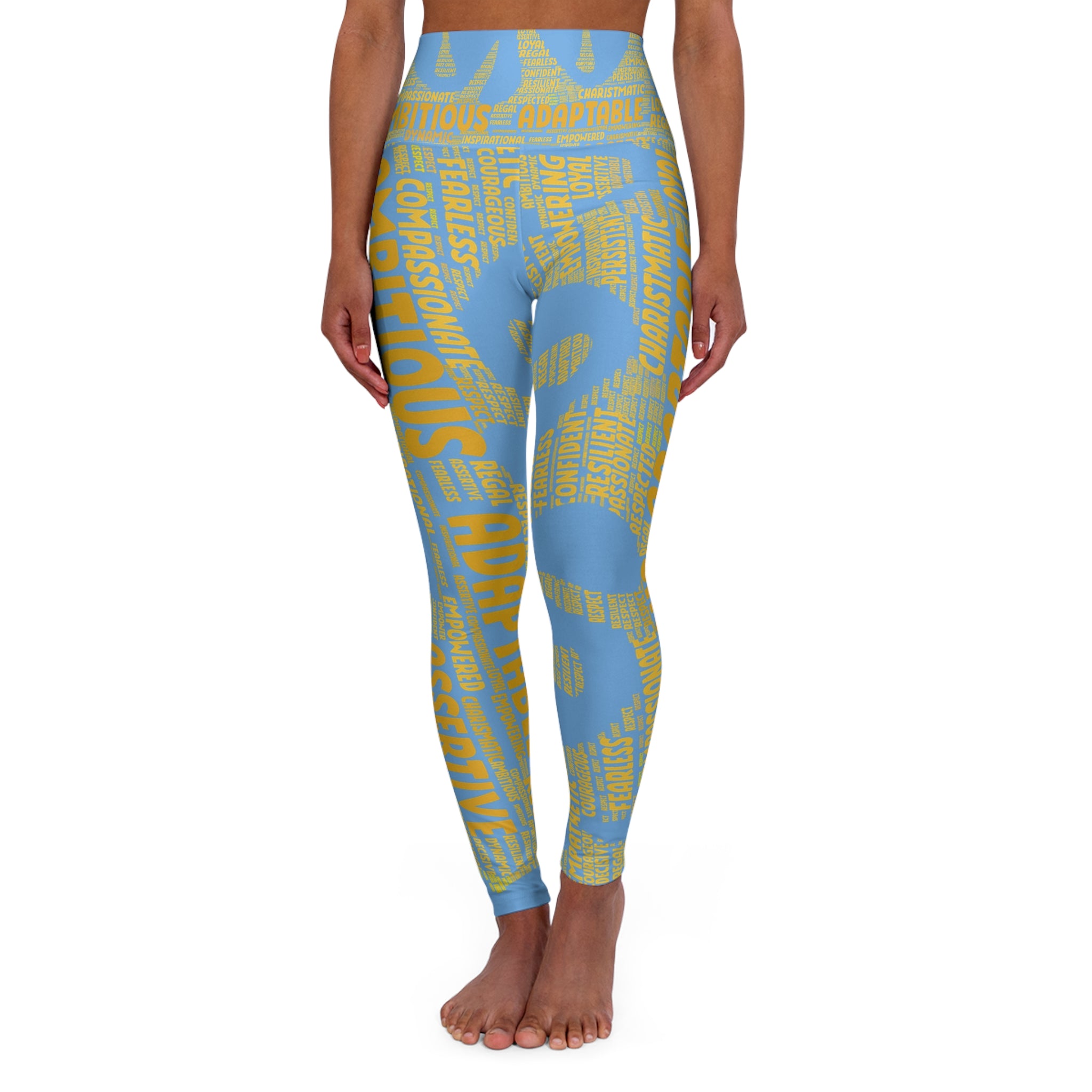 Empowering High Waisted Yoga Leggings - Motivational Activewear