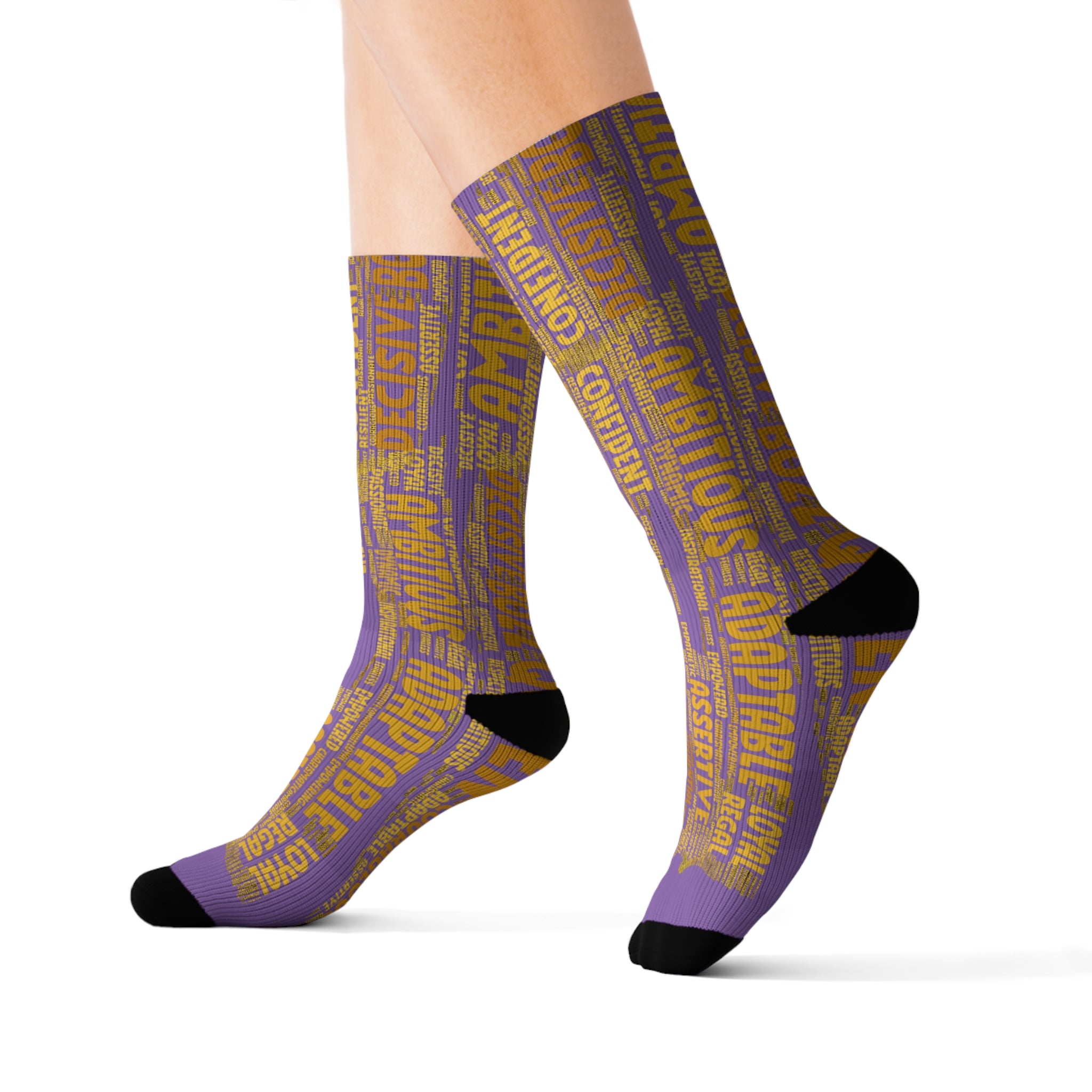 BOZZ QUEEN Light Purple Bold Statement Socks - Empowering Motivational Wear