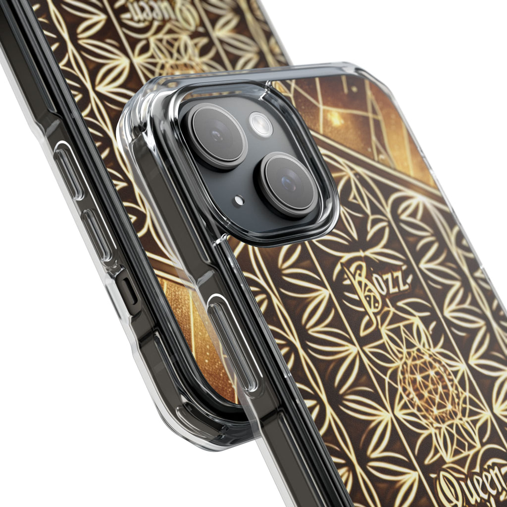 Magnetic Phone Case, Bozz Queen Case, Unique Clear Case, Customizable Phone Cover, Perfect Gift for Her