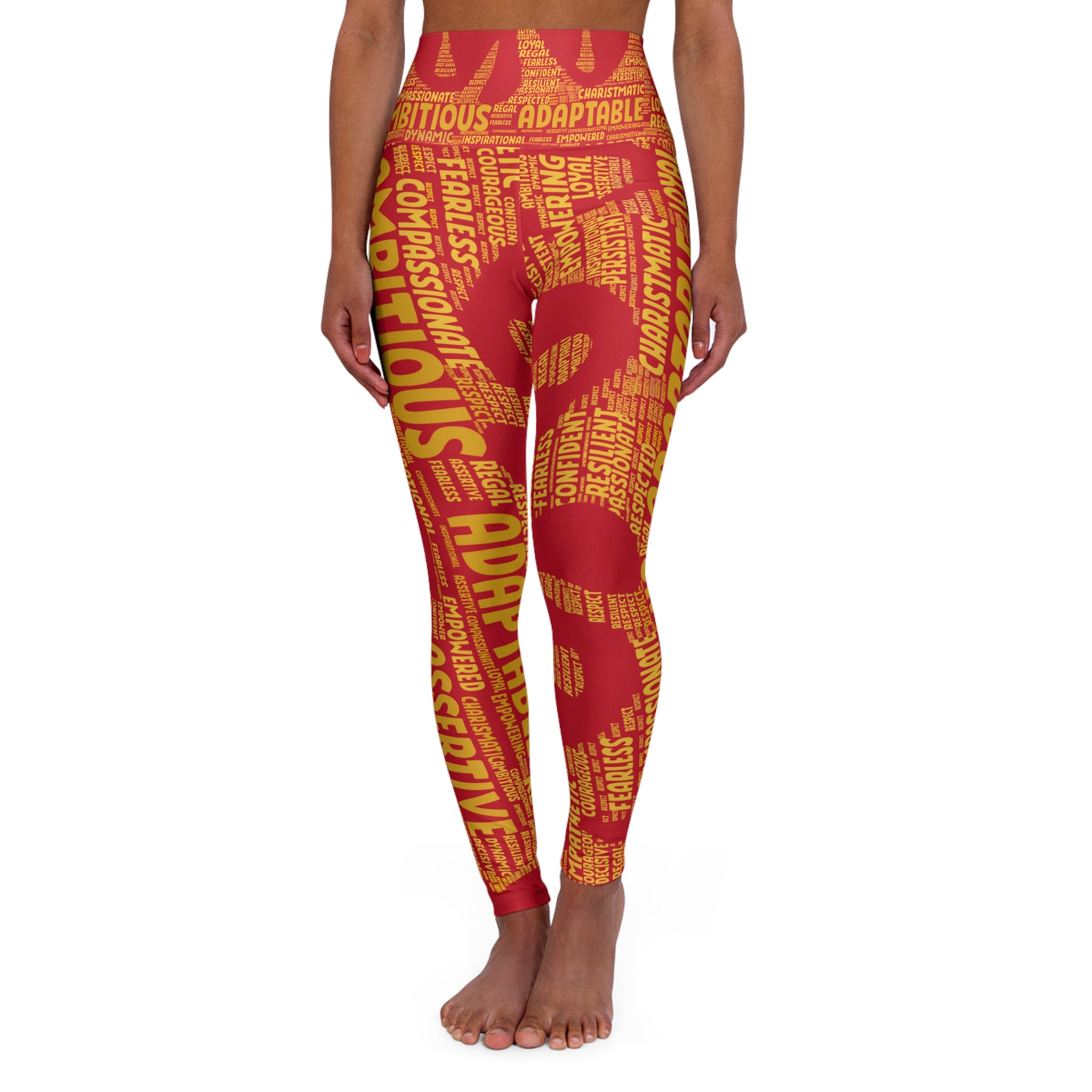 Empowering High Waisted Yoga Leggings - Motivational Activewear for Fitness, Workout, Yoga, Athleisure, Everyday Wear