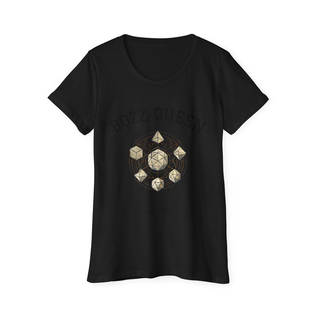 Bozz Queen Platonic Solids Sacred Geometry T-Shirt - Women's Organic Cotton Tee