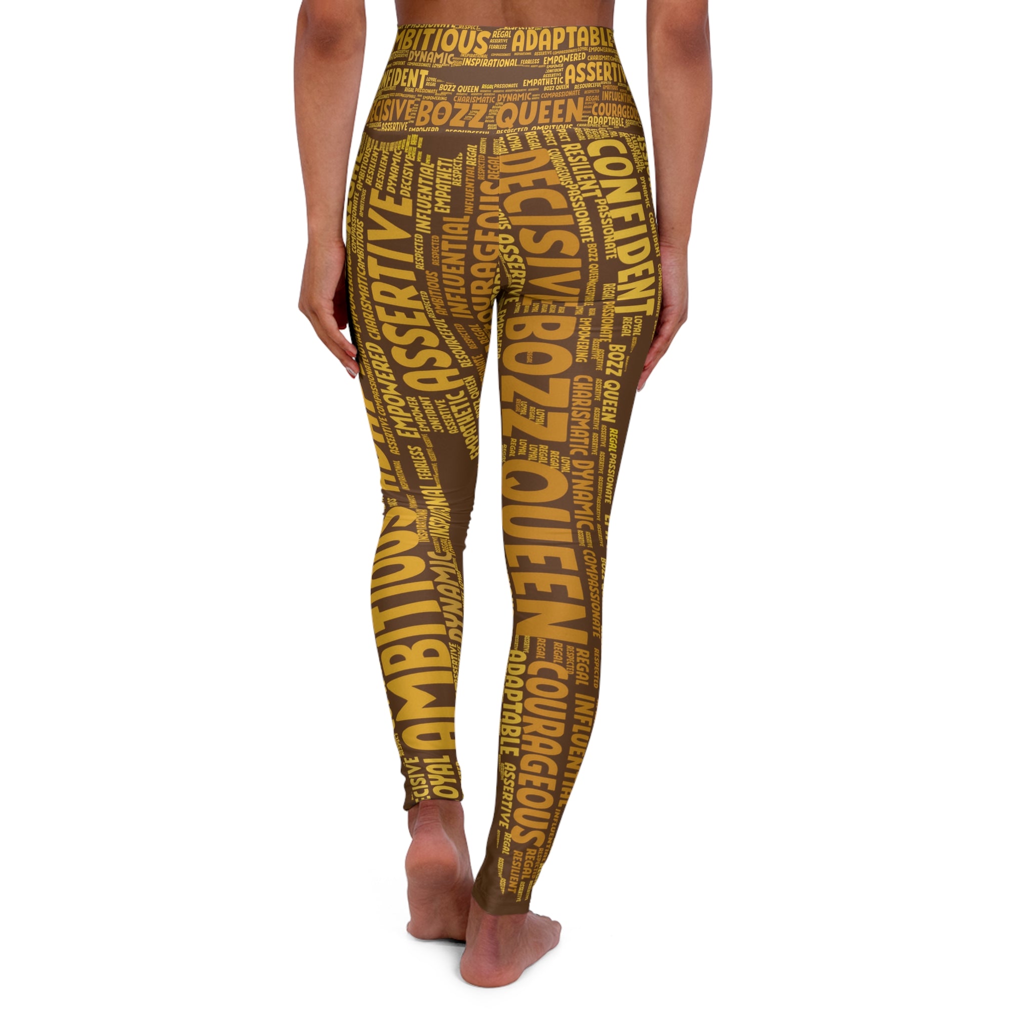 Empowering High Waisted Yoga Leggings - Motivational Activewear